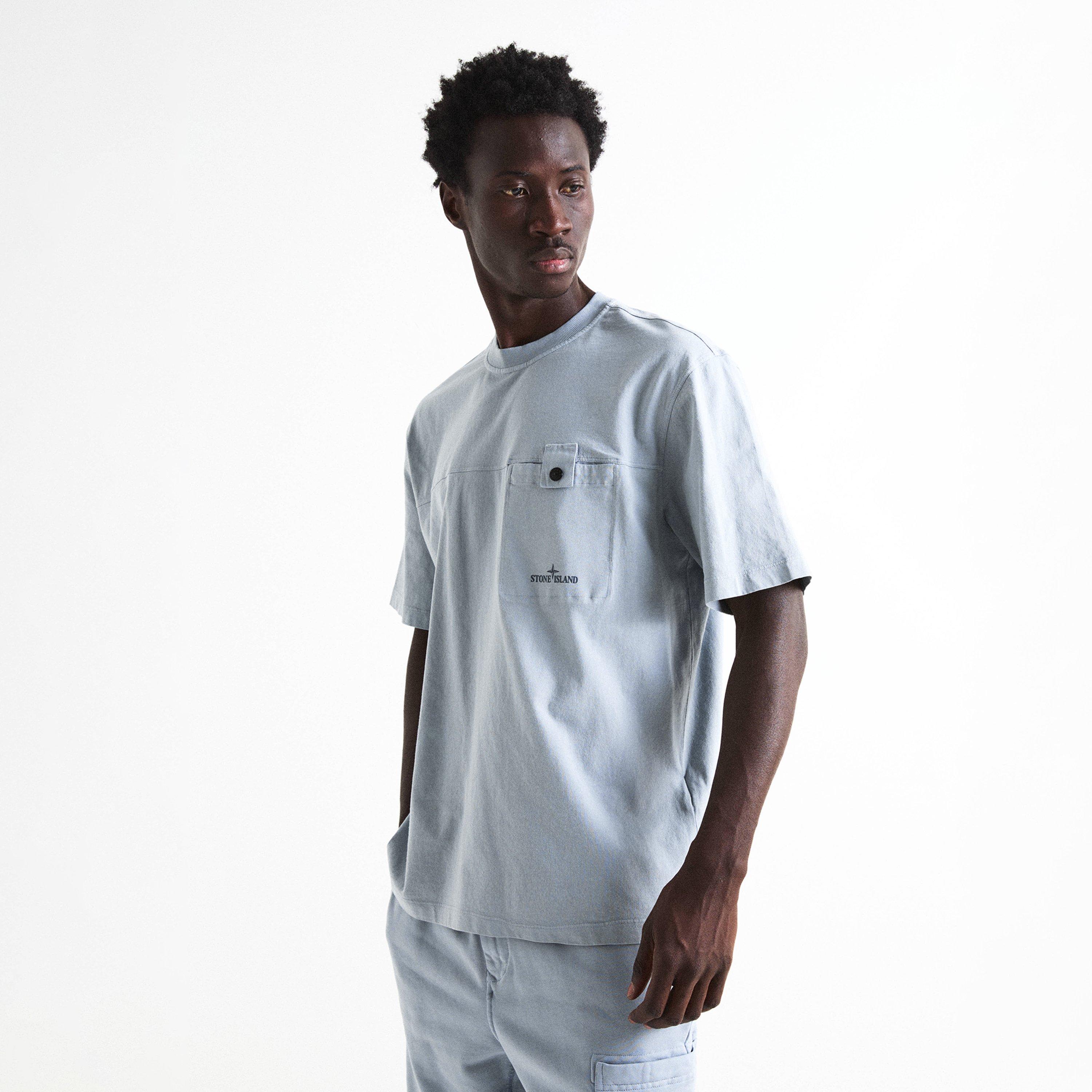 Ash Grey V0049 - Stone Island - Stone GD PKT Tee Sn64 - 3
