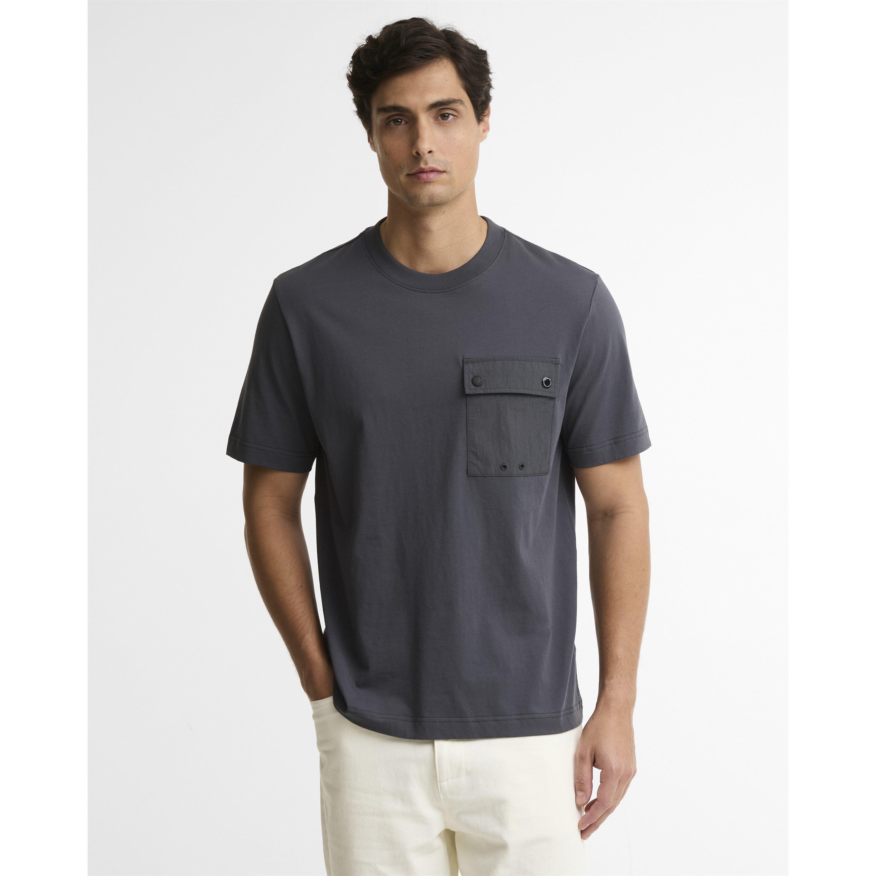 Asphalt GY75 - Barbour International - Men's Inline Cotton Short-Sleeve T-Shirt - 3
