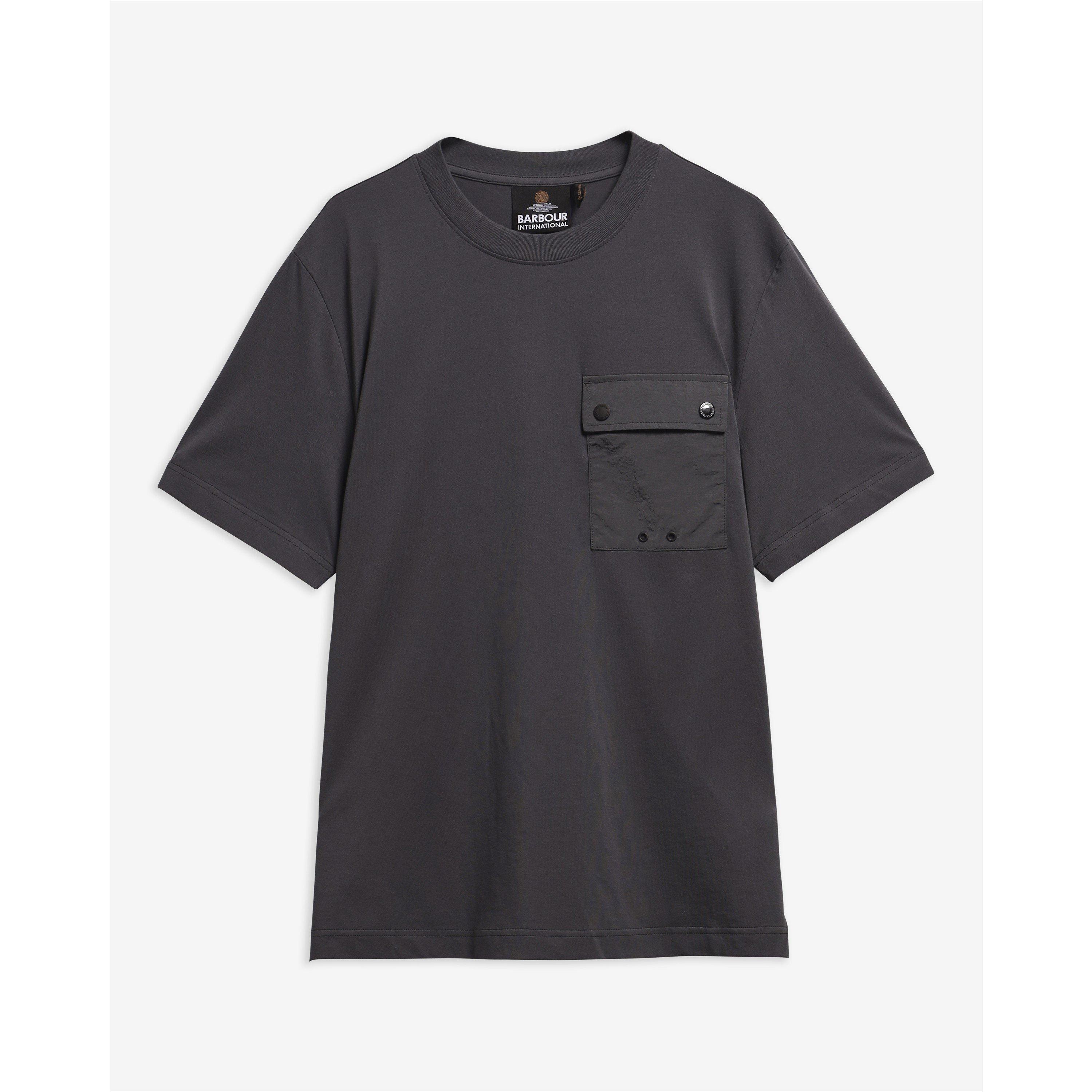 Asphalt GY75 - Barbour International - Men's Inline Cotton Short-Sleeve T-Shirt - 10