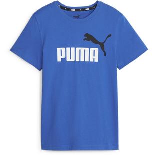Lake Blue - Puma - Essentials Plus Two Tone Logo Juniors T Shirt - 1
