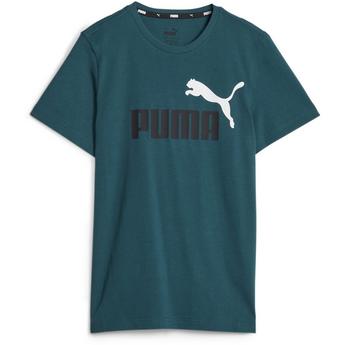 Puma Essentials Plus Two Tone Logo Juniors T Shirt
