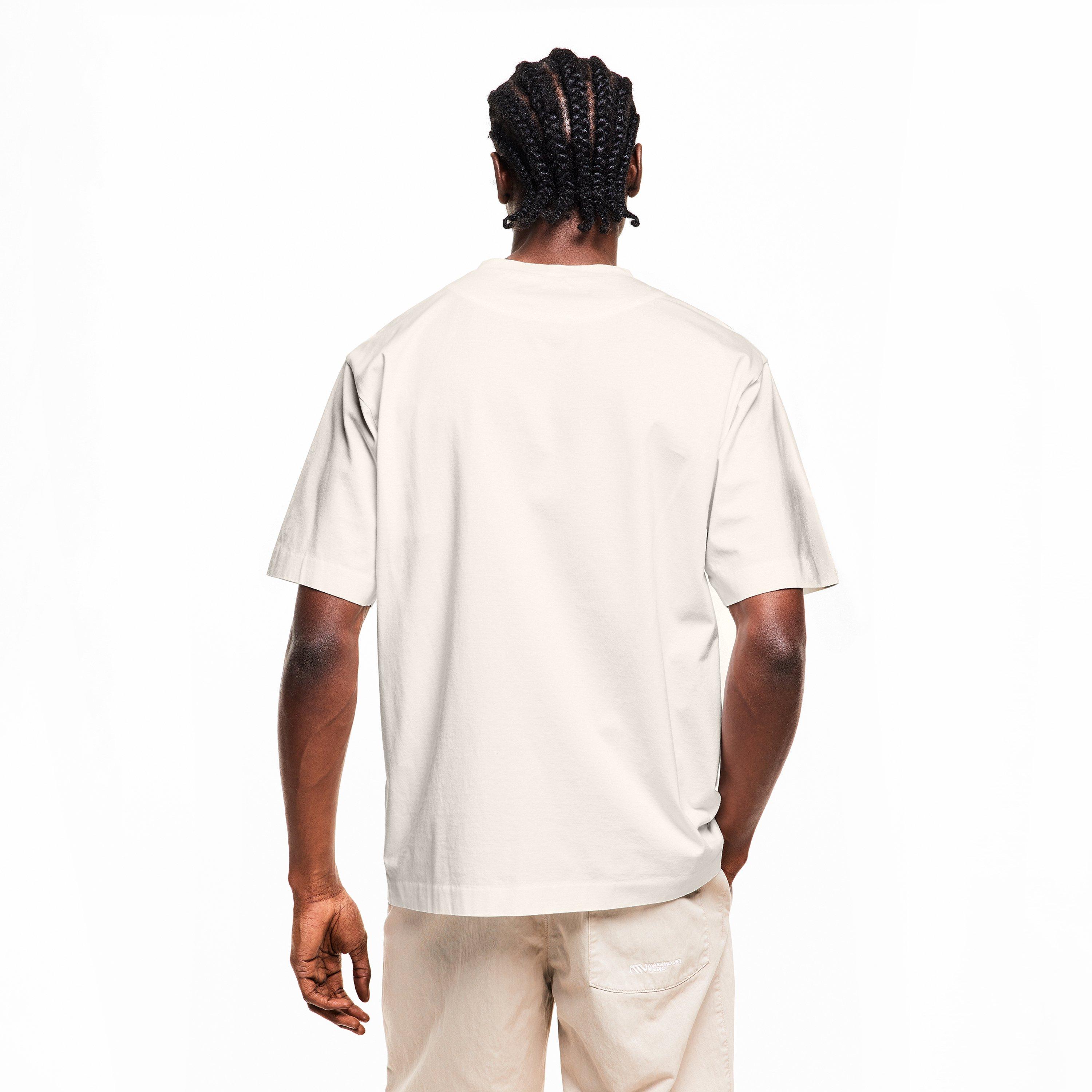 Gauze White 103 - Massimo Osti Studio - Men's Short Sleeve Mercerised T-Shirt - 4