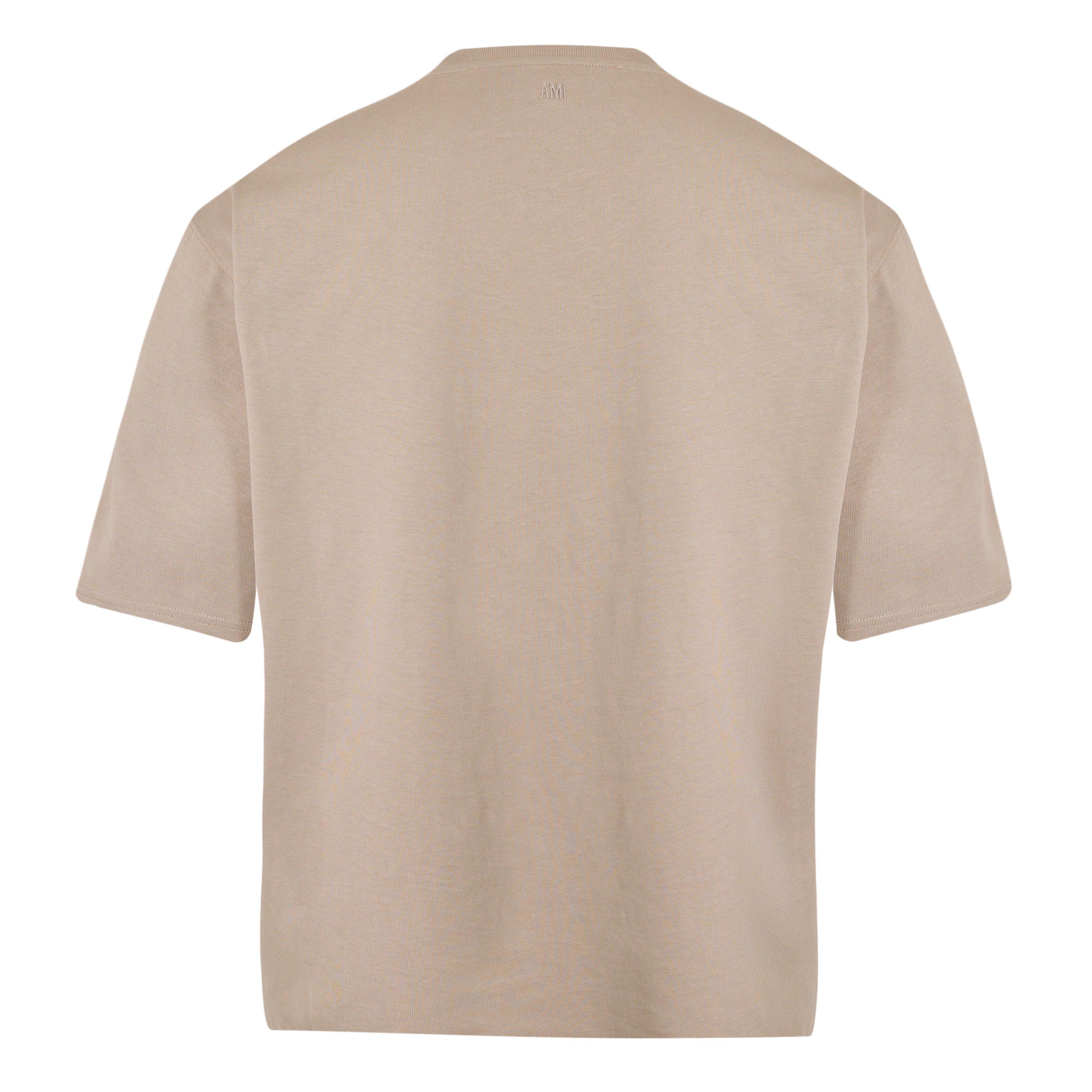 Beige Taupe - Ami Paris - Men's Embroidered ADC T-Shirt - 2