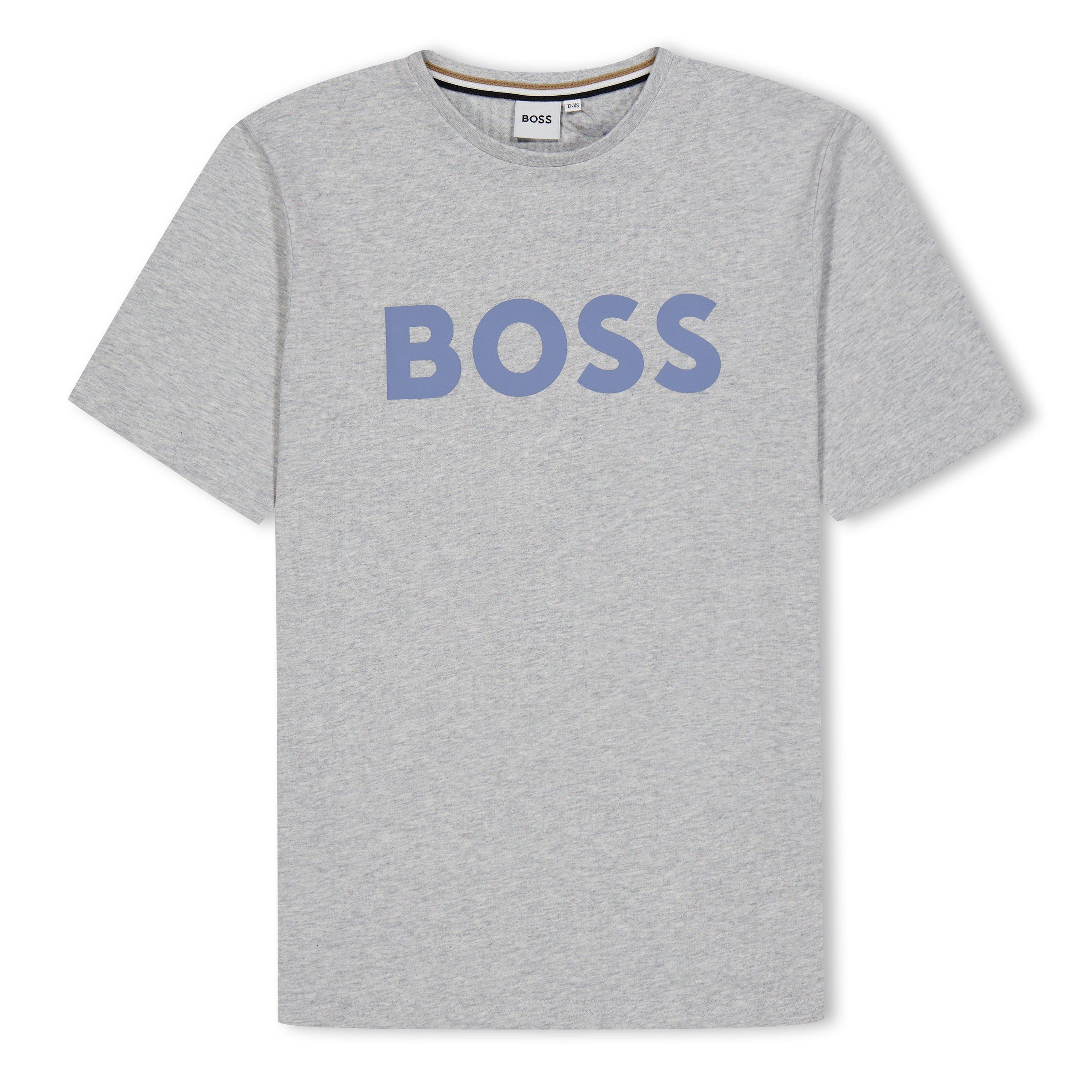 Grey A32 - Boss - Kids' Large Logo T-Shirt - 1
