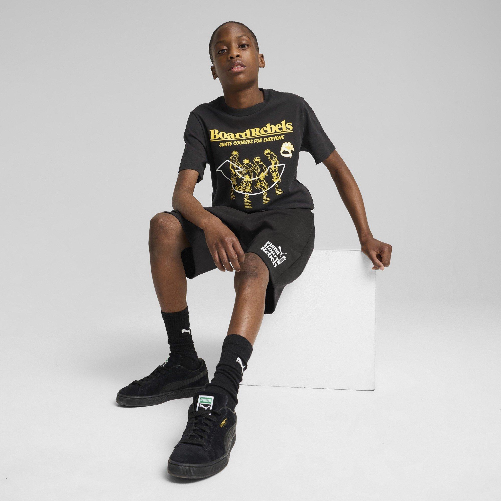Black/Yellow - Puma - Mid 90s Graphic Juniors Tee - 5