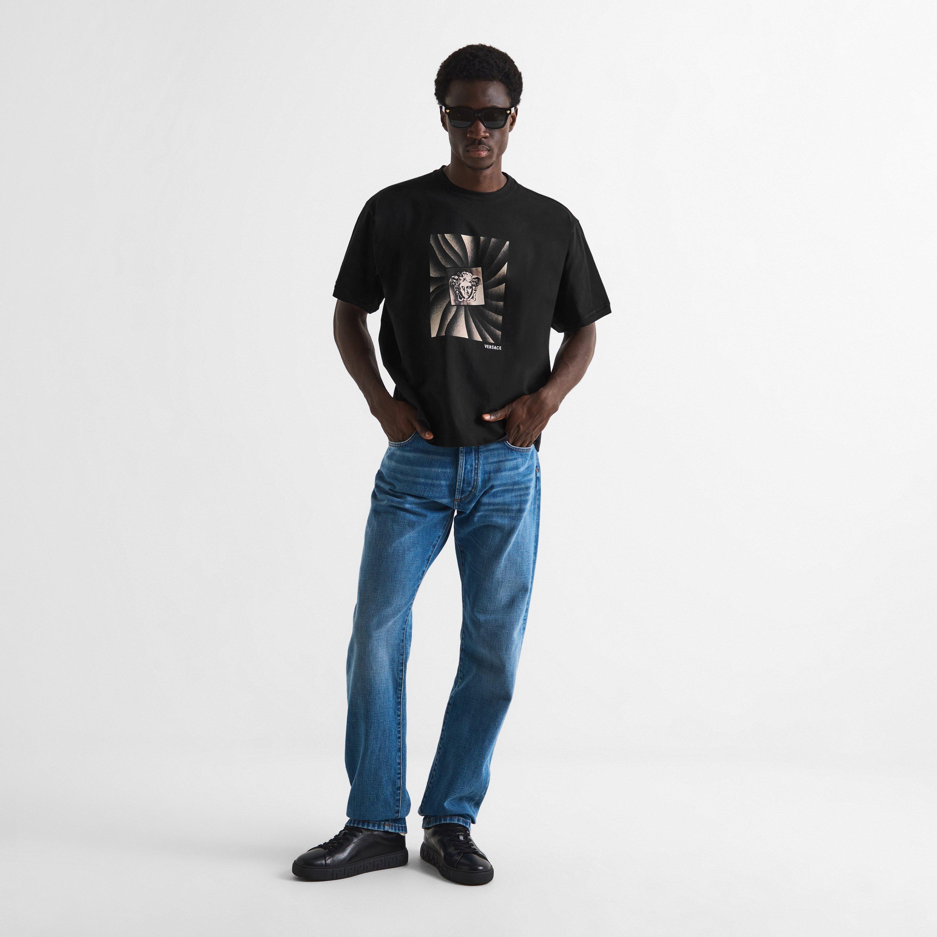 Black - Versace - Versace Vortex Tee Sn64 - 6