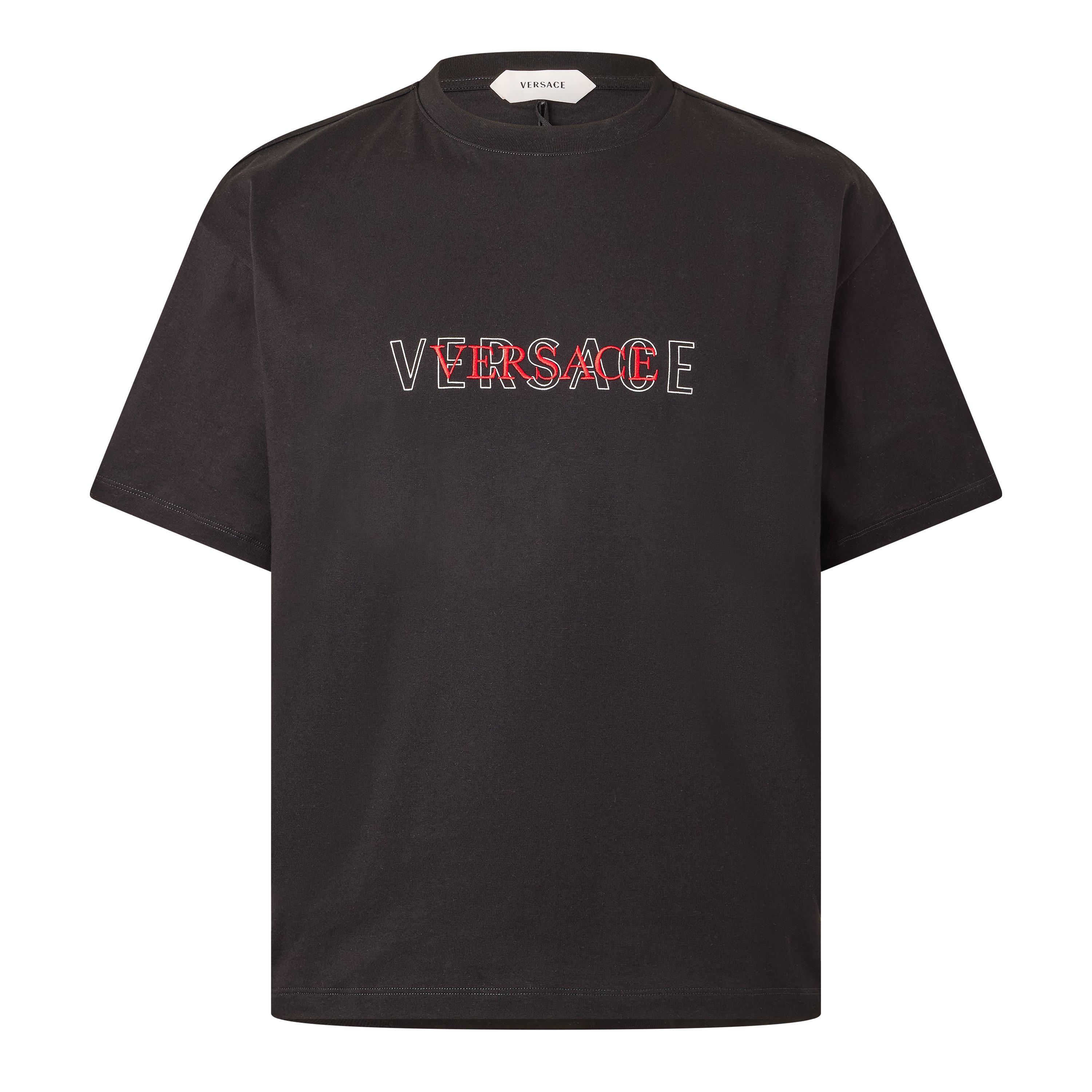 Black - Versace - Versace Emb Logo Tee Sn64 - 1