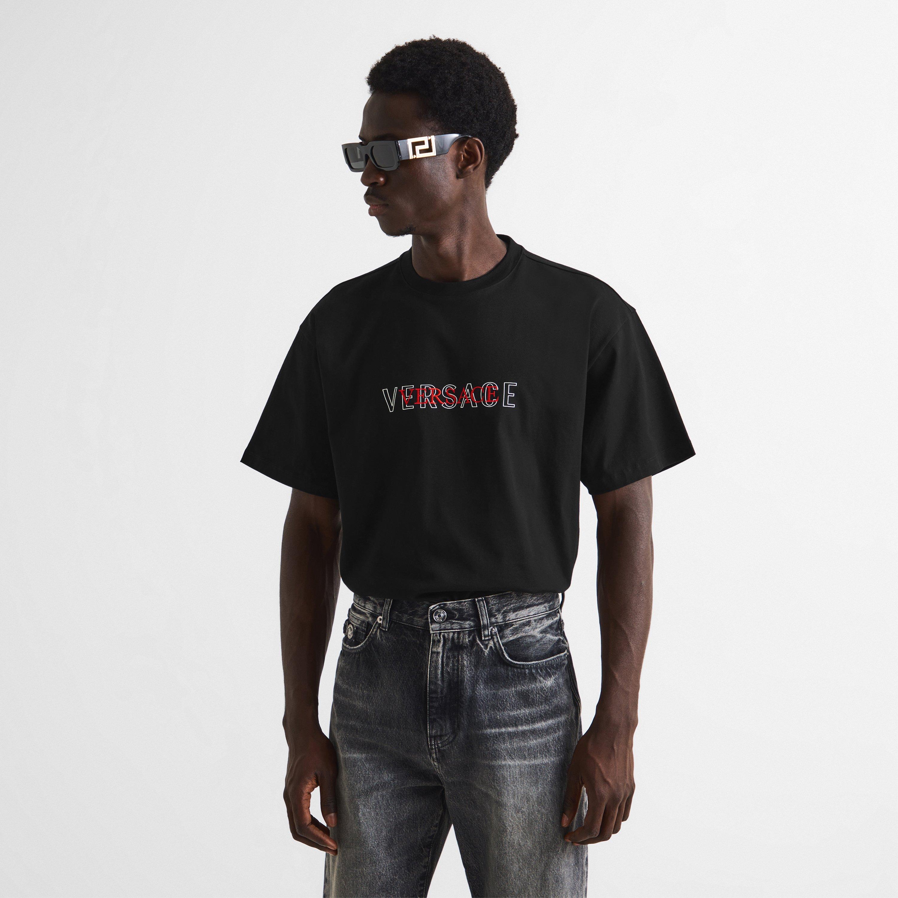 Black - Versace - Versace Emb Logo Tee Sn64 - 3