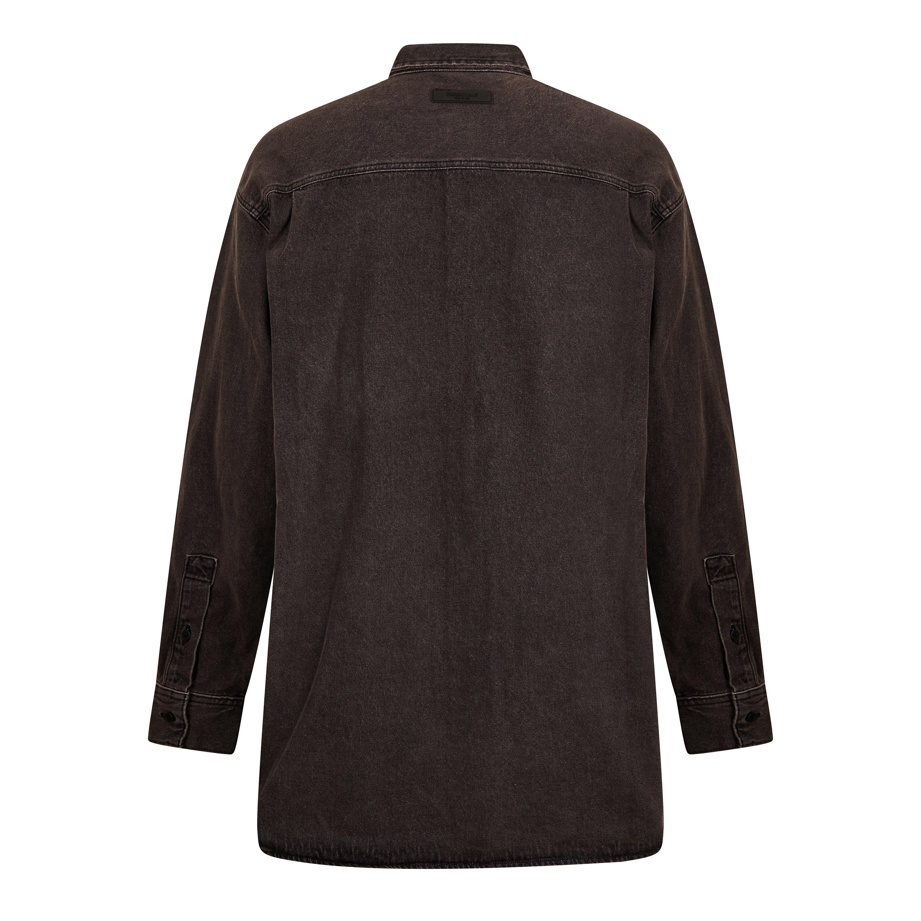 Black - Fear Of God Essentials - Unisex Adults Denim Long Sleeve Shirt - 2