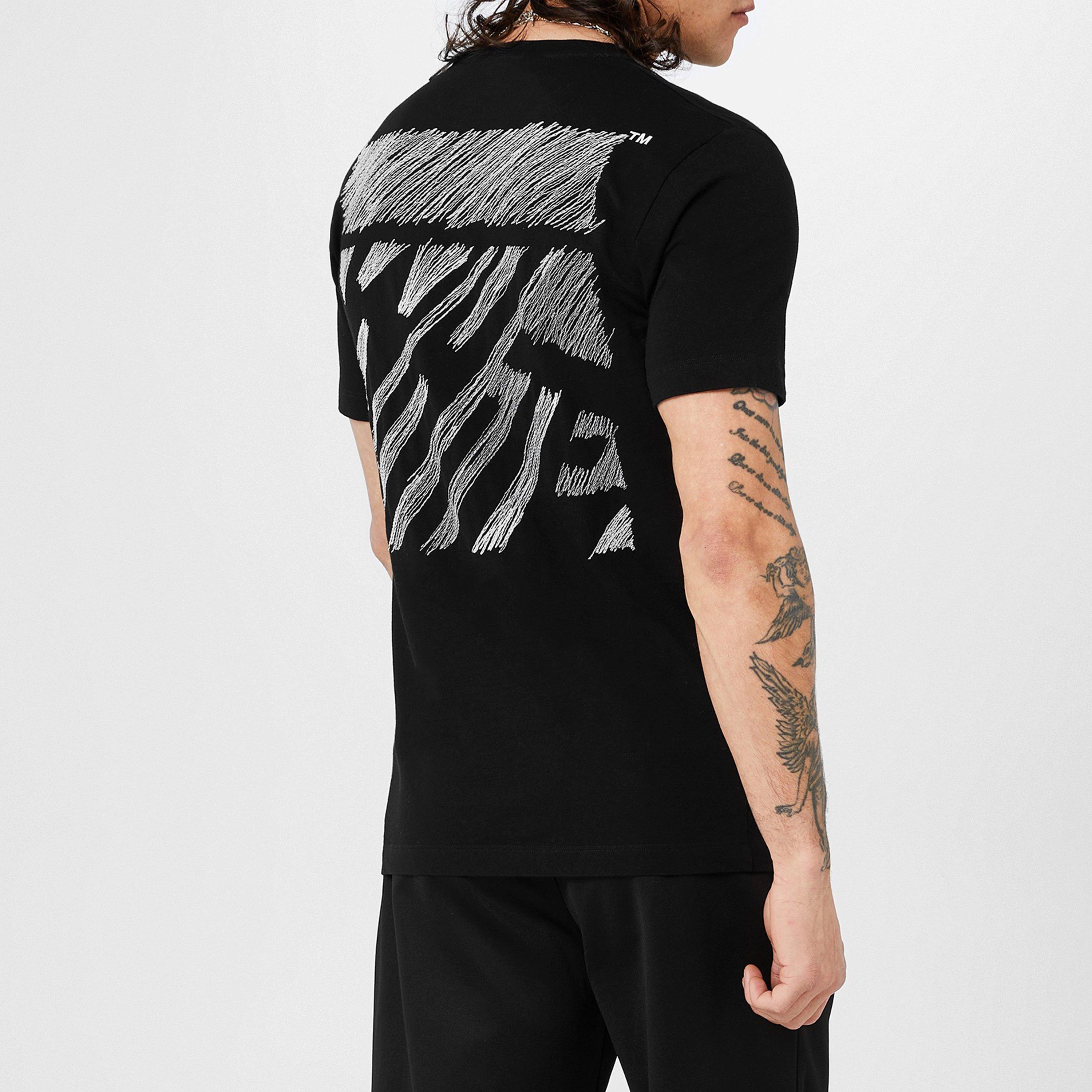 Blk/Wht 1001 - Off White - Men's Skate Scribble T-Shirt - 2