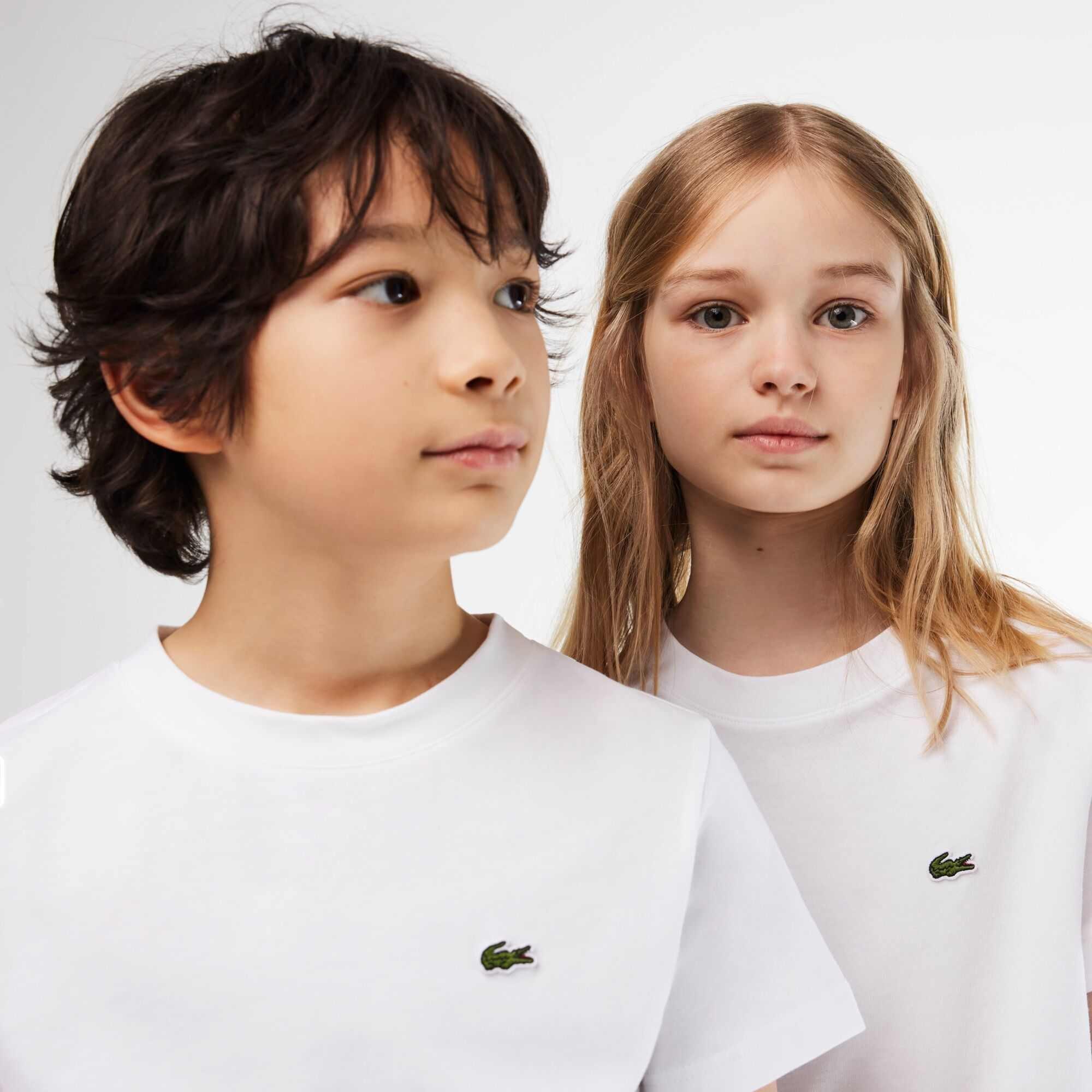 White 09 - Lacoste - Boys' Regular Fit Basic T-Shirt - 2