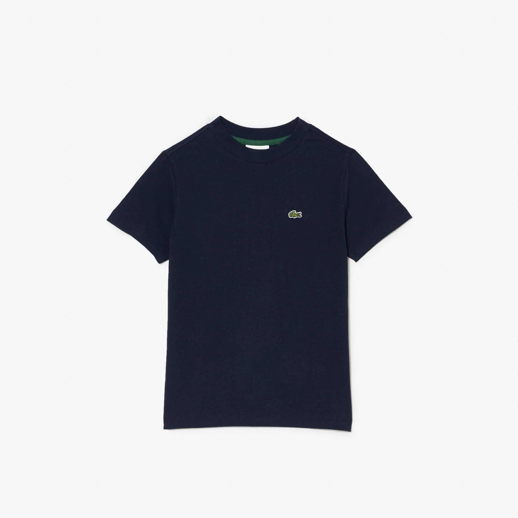 Navy - Lacoste - Boys' Regular Fit Basic T-Shirt - 5