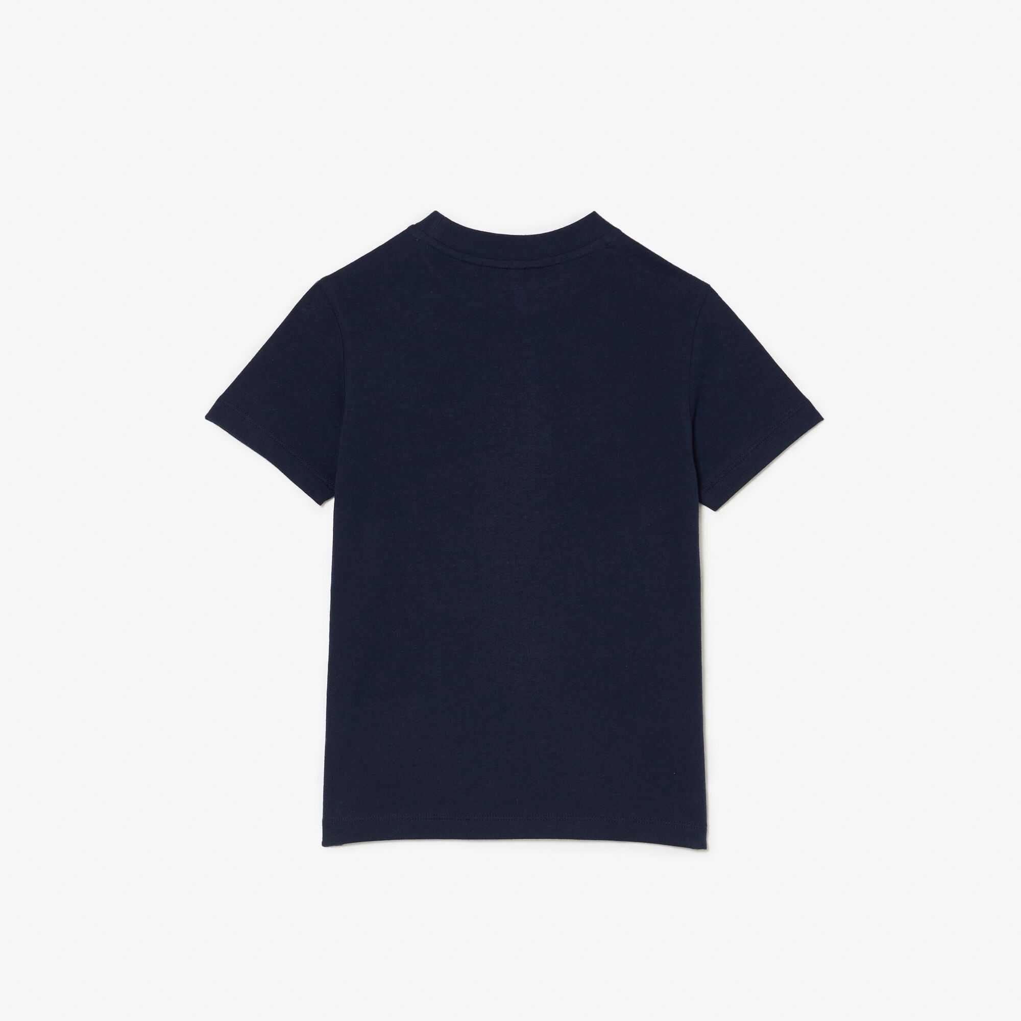 Navy - Lacoste - Boys' Regular Fit Basic T-Shirt - 6
