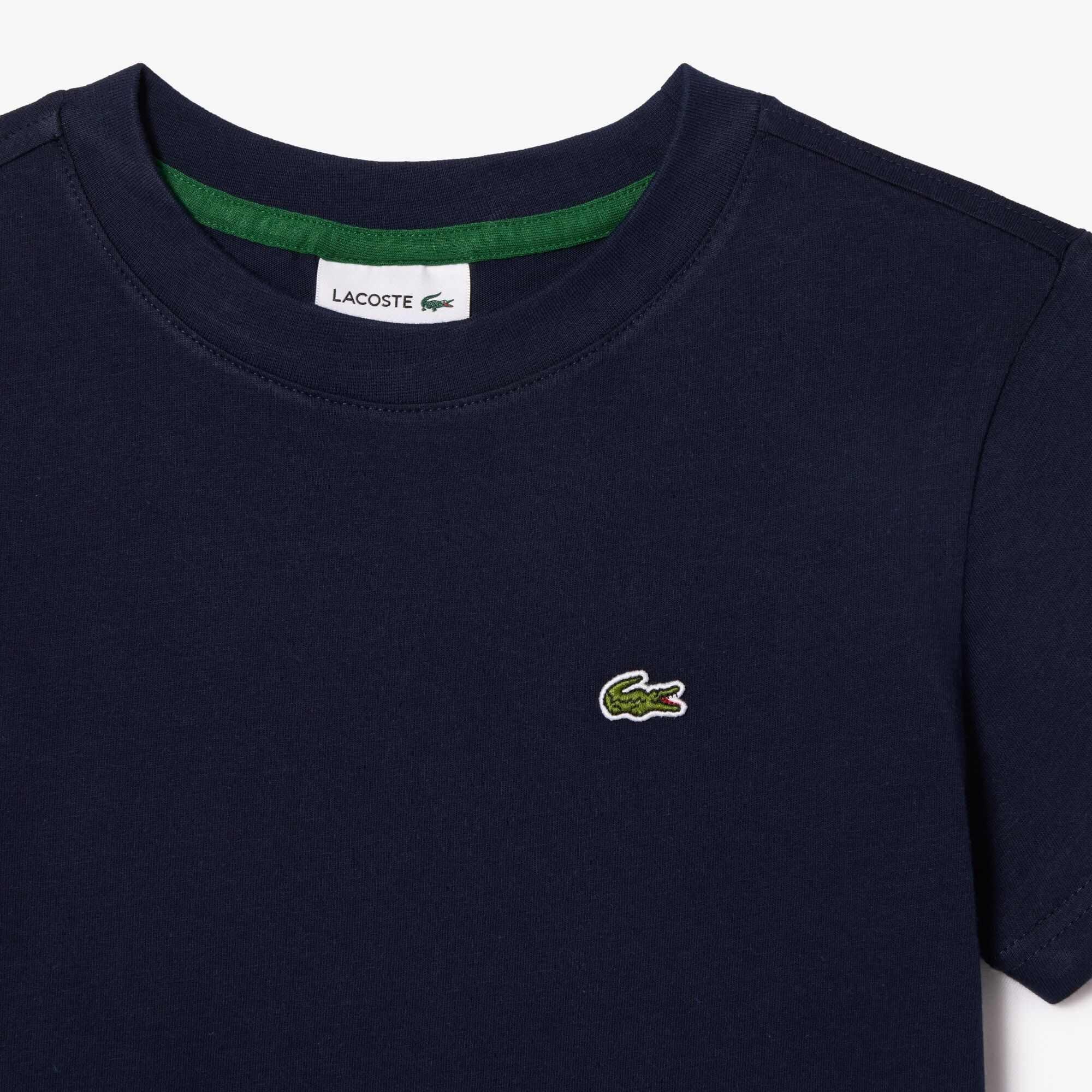 Navy - Lacoste - Boys' Regular Fit Basic T-Shirt - 7