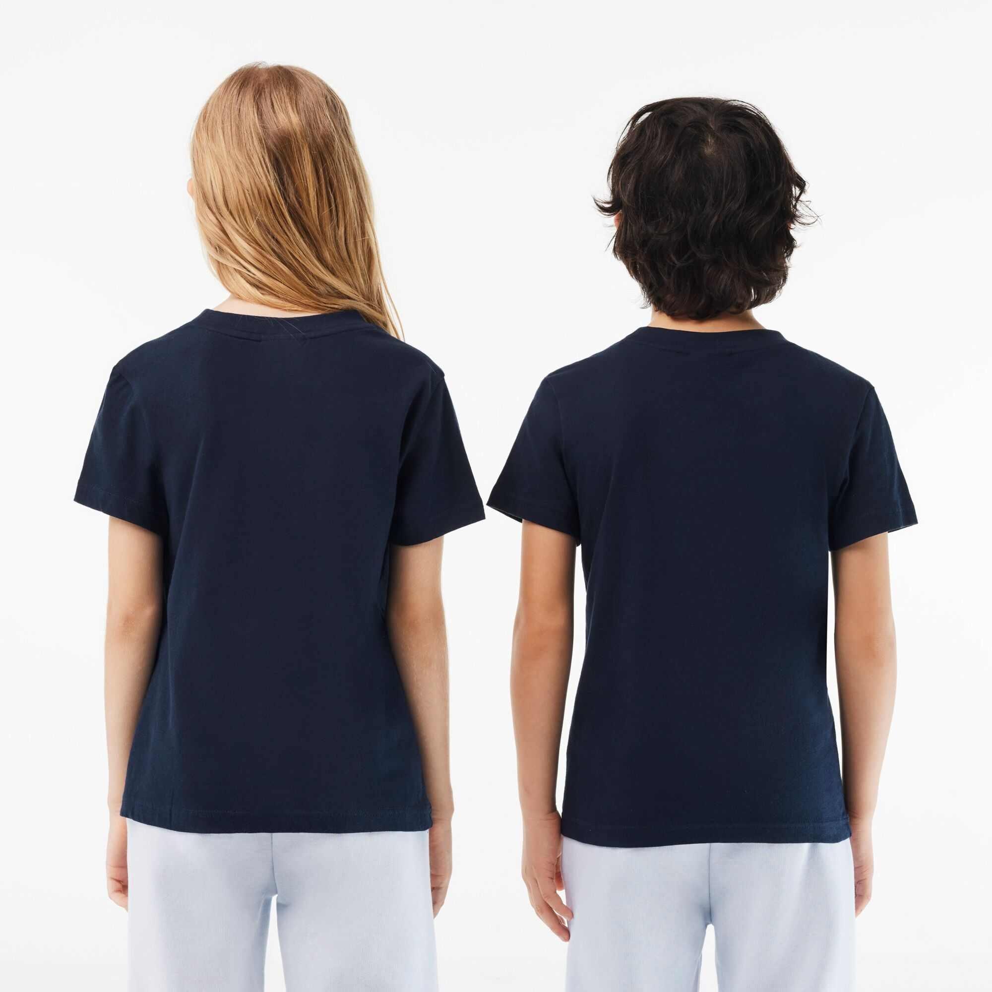 Navy - Lacoste - Boys' Regular Fit Basic T-Shirt - 3