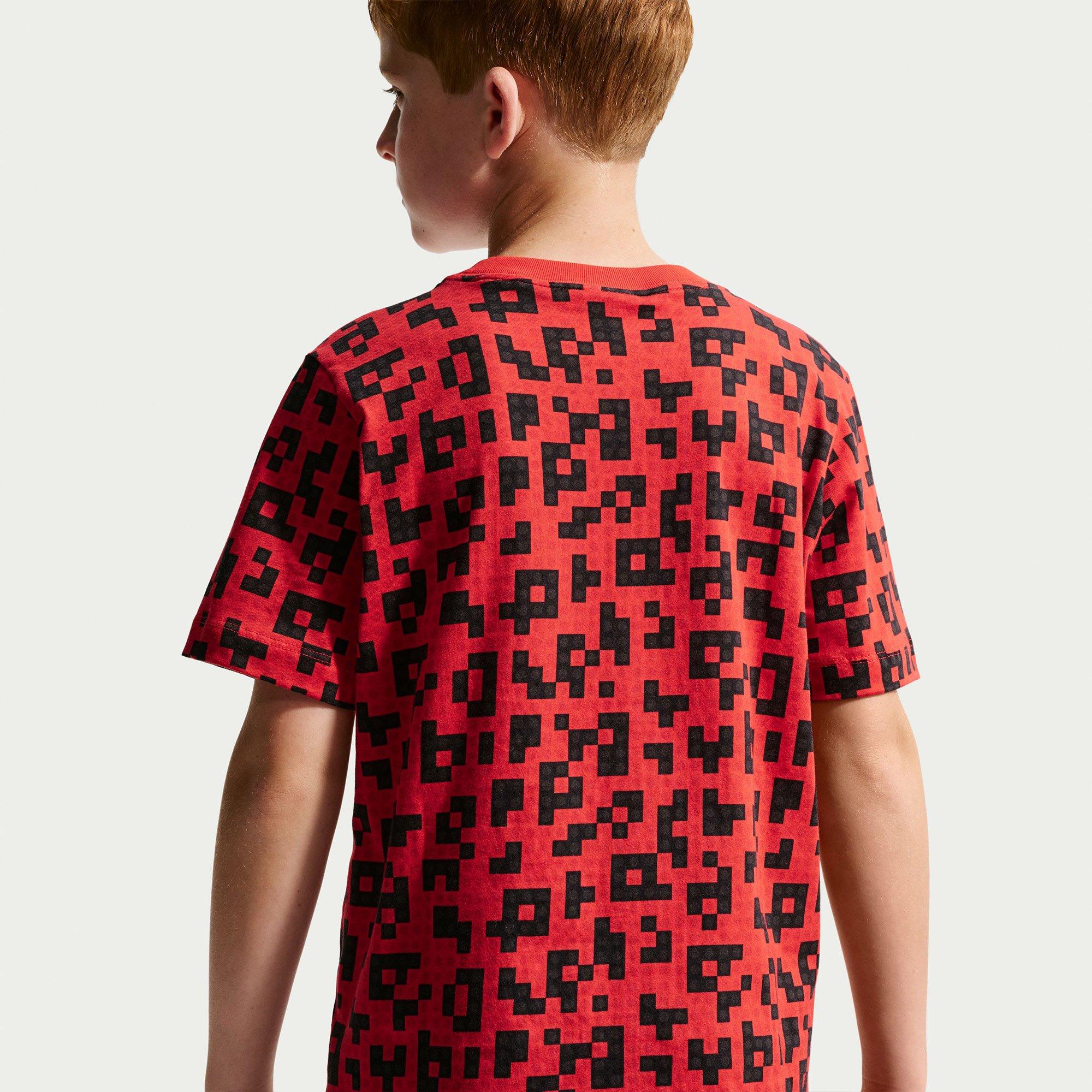 Rush Red/Black - Nike - Kids' Ouch Graphic Round-Neck Short-Sleeve T-Shirt - 3