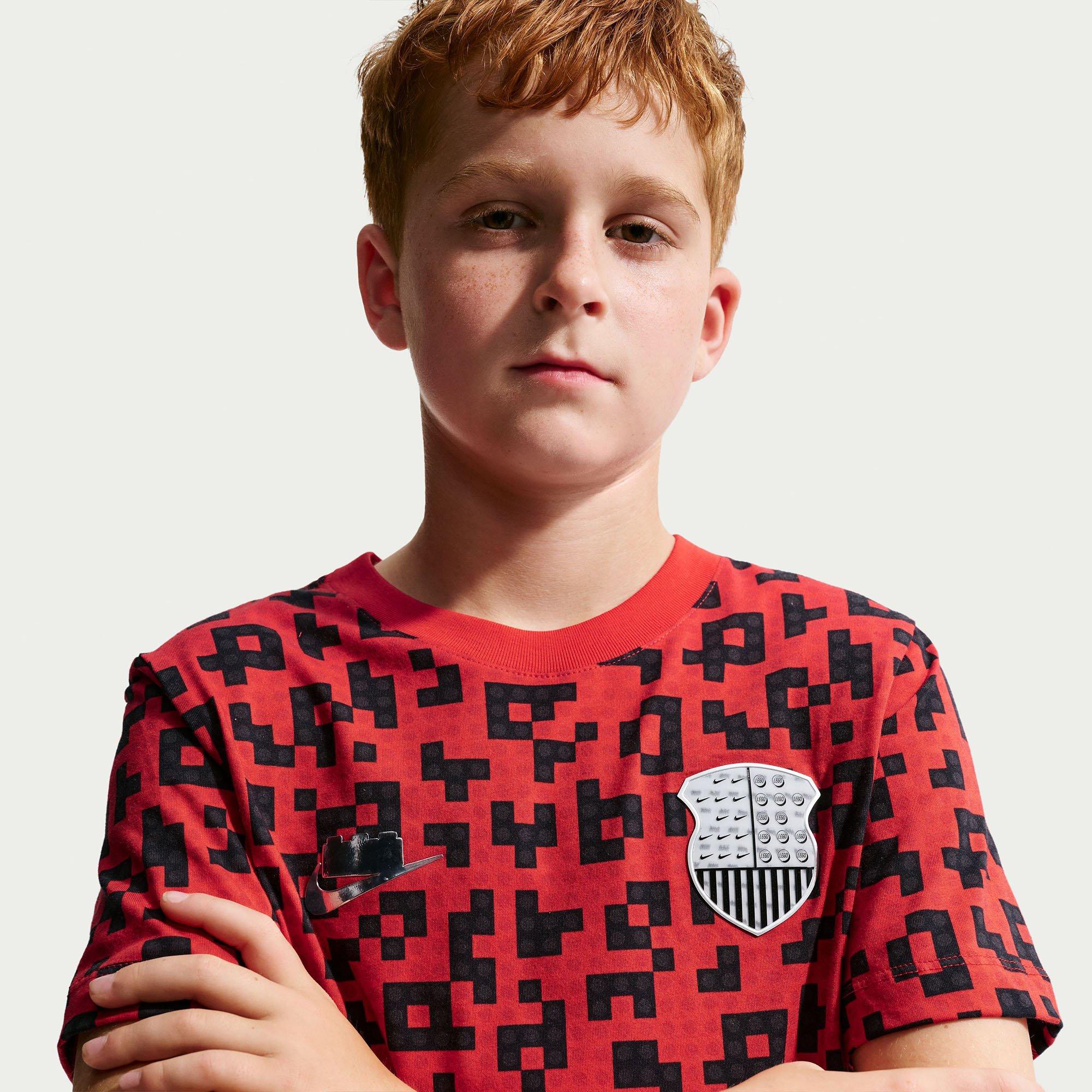 Rush Red/Black - Nike - Kids' Ouch Graphic Round-Neck Short-Sleeve T-Shirt - 4