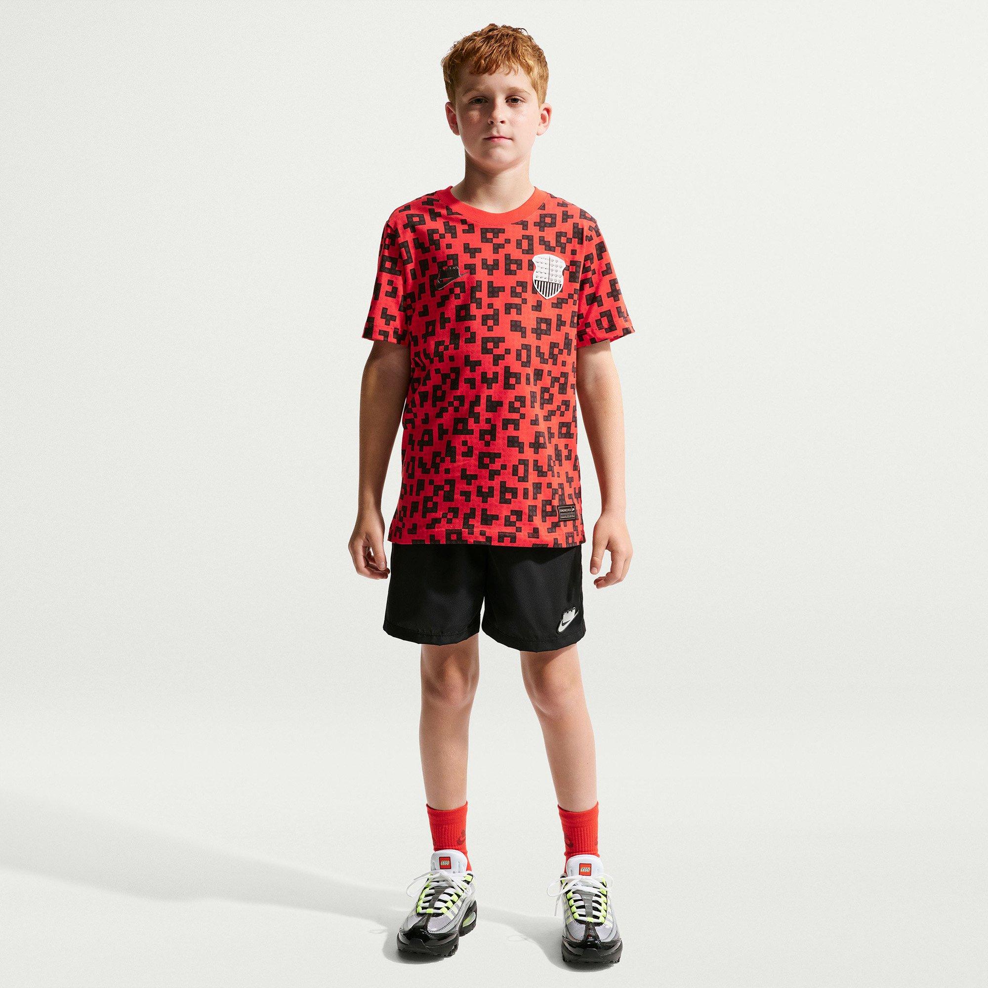 Rush Red/Black - Nike - Kids' Ouch Graphic Round-Neck Short-Sleeve T-Shirt - 7