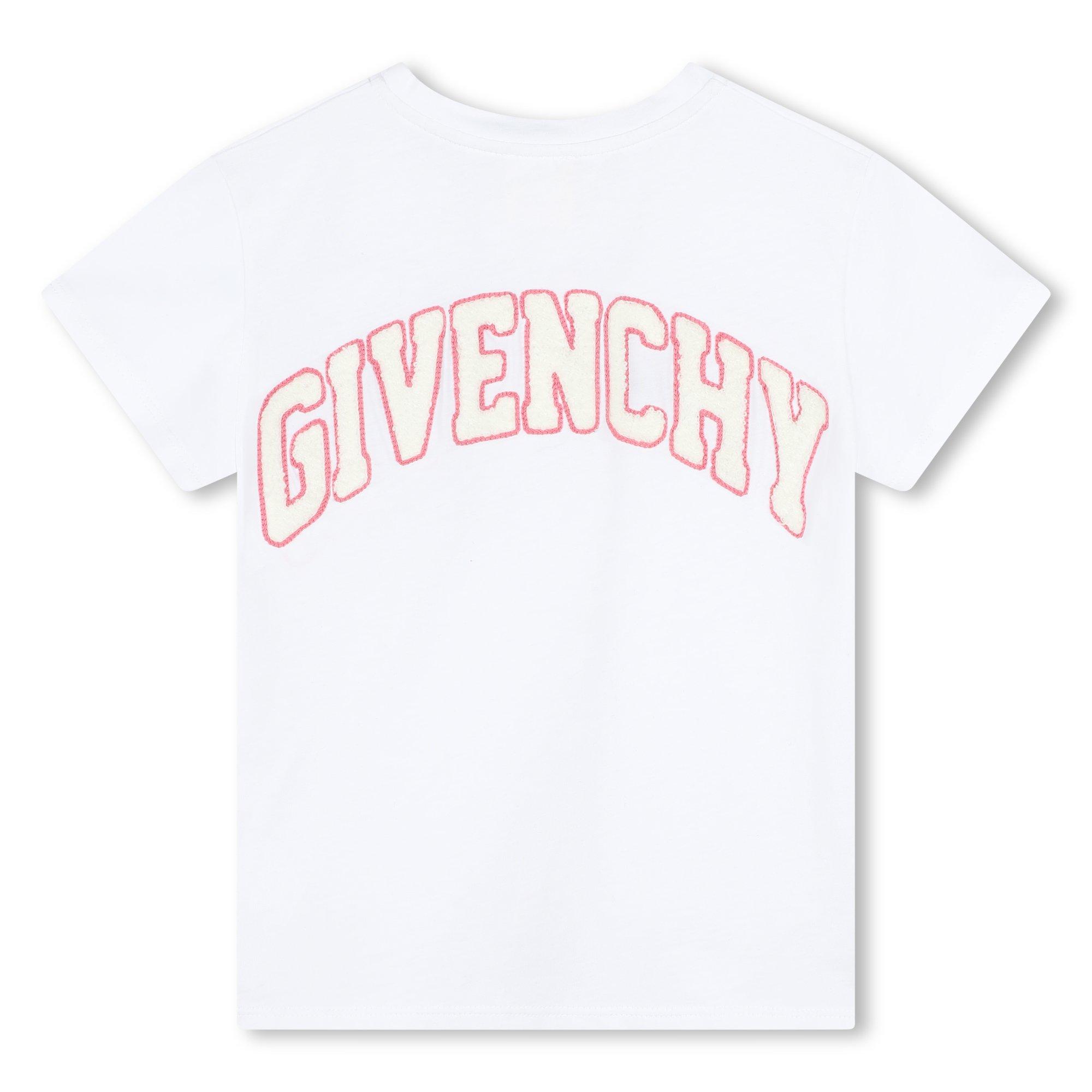 Wht/Pnk 10P - GIVENCHY - Varsity Print T-Shirt Junior Girls - 2