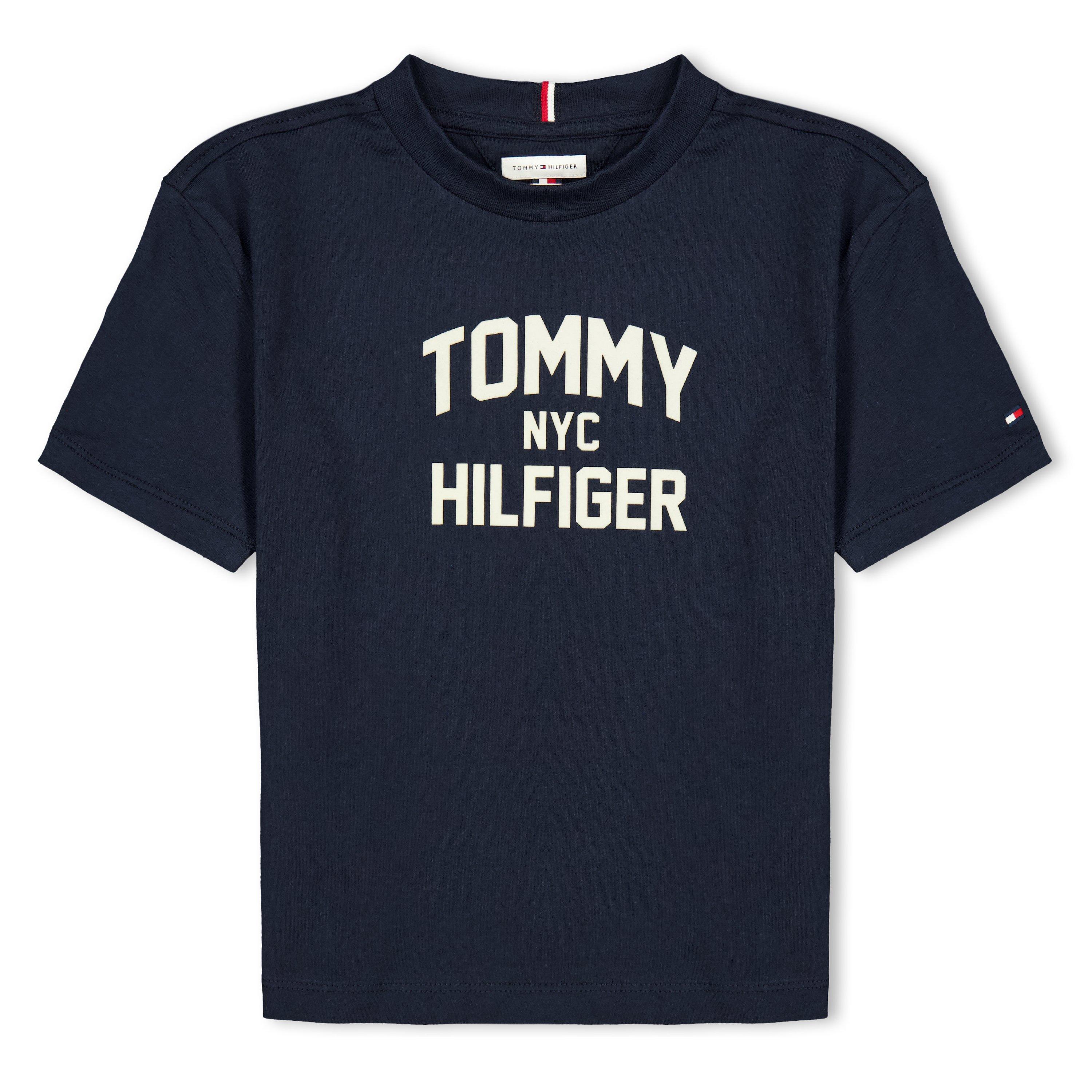 Tommy Hilfiger Kids' Varsity Cotton Short-Sleeve T-Shirt Blue 4Y - Image 3