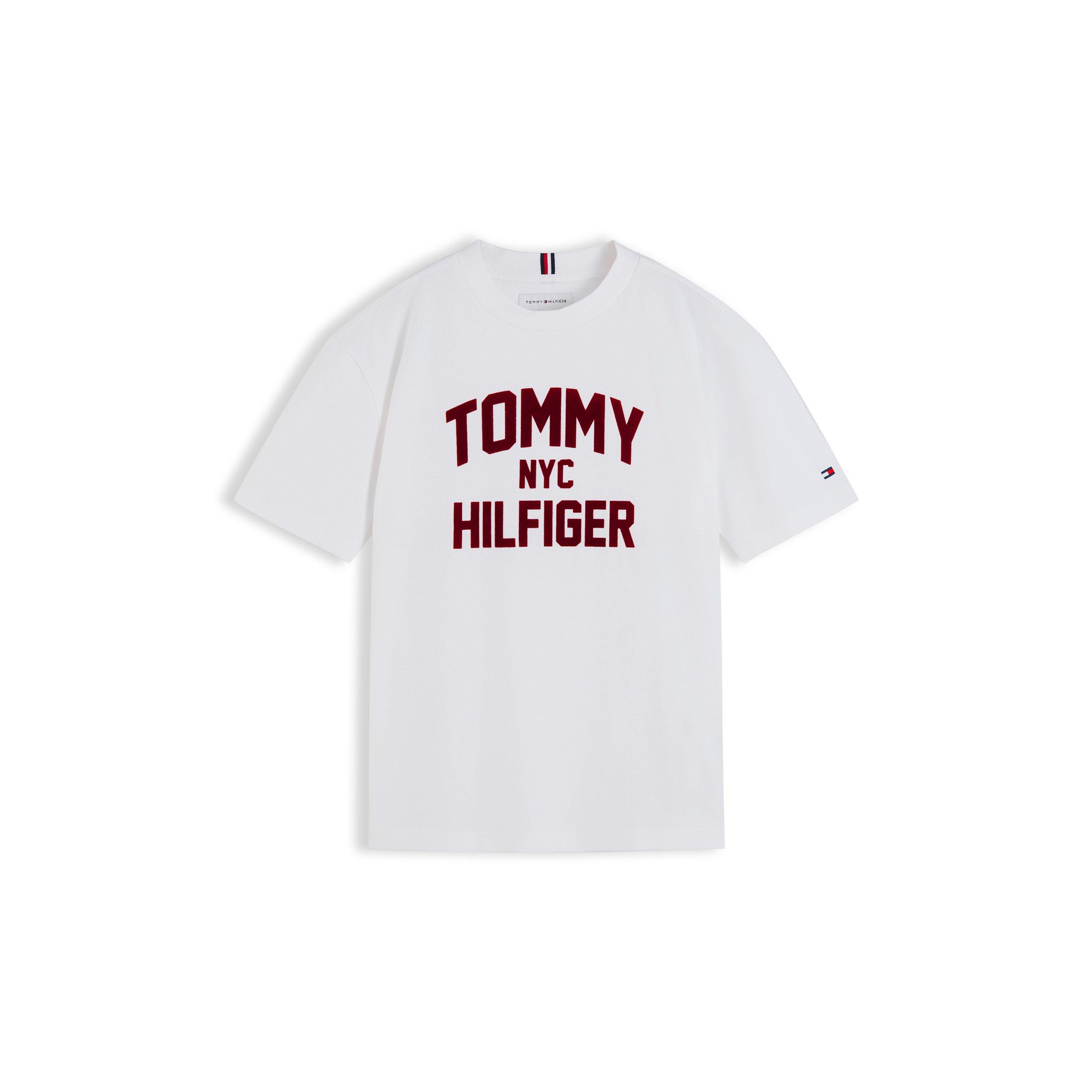 Tommy Hilfiger Kids' Varsity Cotton T-Shirt White 10Y - Image 4