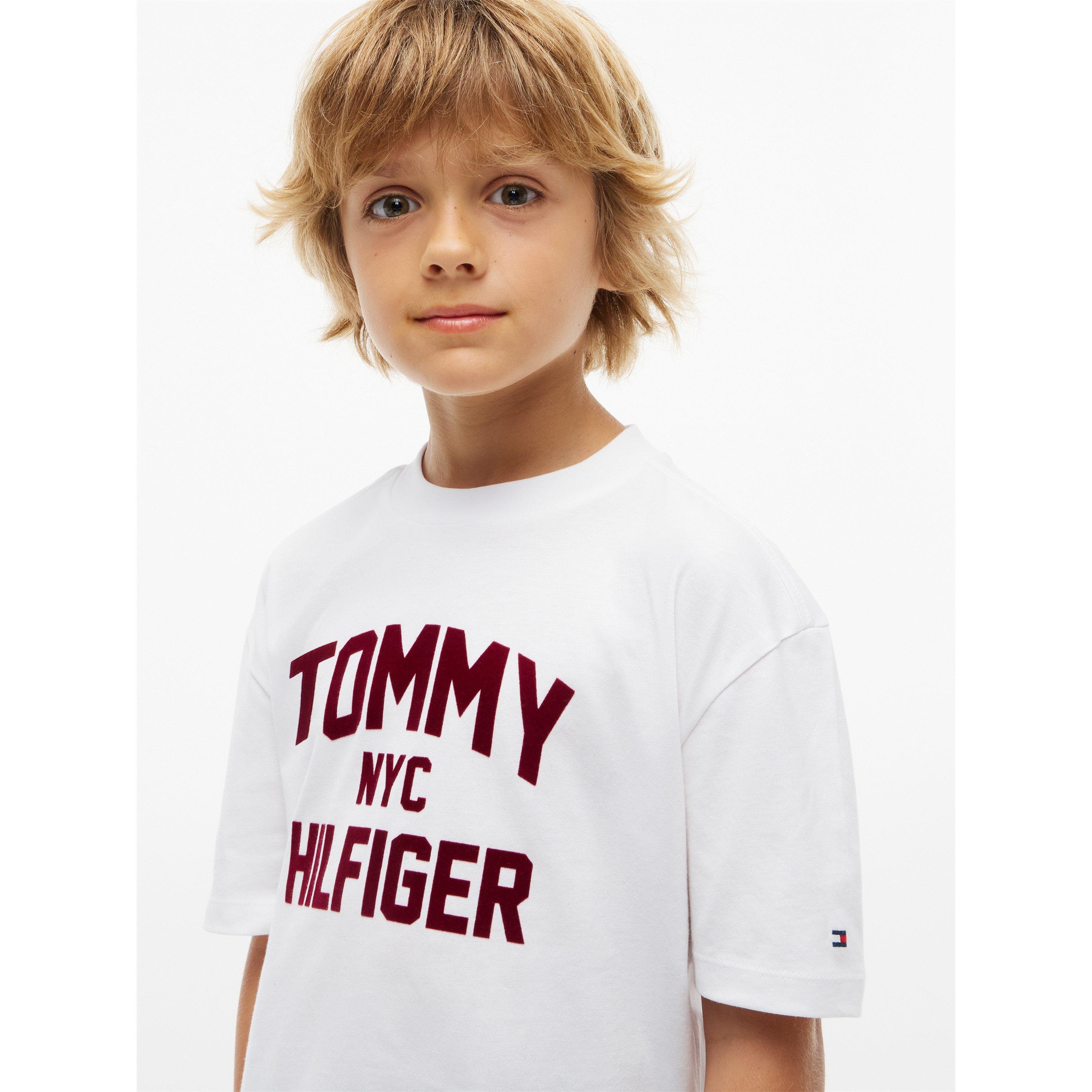 White YBR - Tommy Hilfiger - Kids' Varsity Cotton T-Shirt - 4