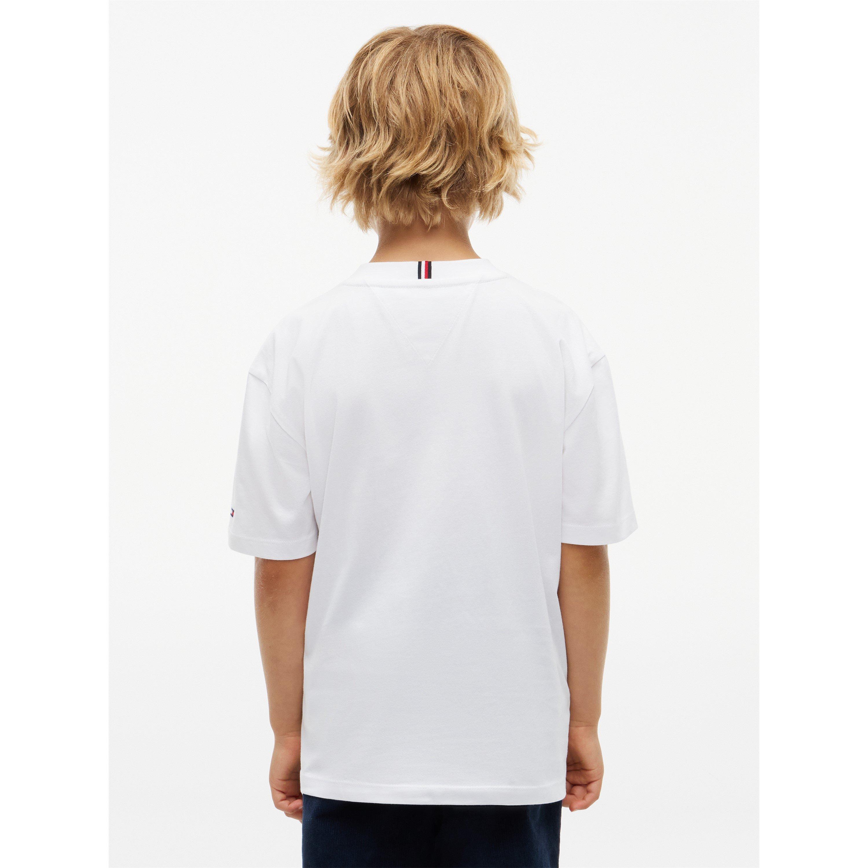 White YBR - Tommy Hilfiger - Kids' Varsity Cotton T-Shirt - 5