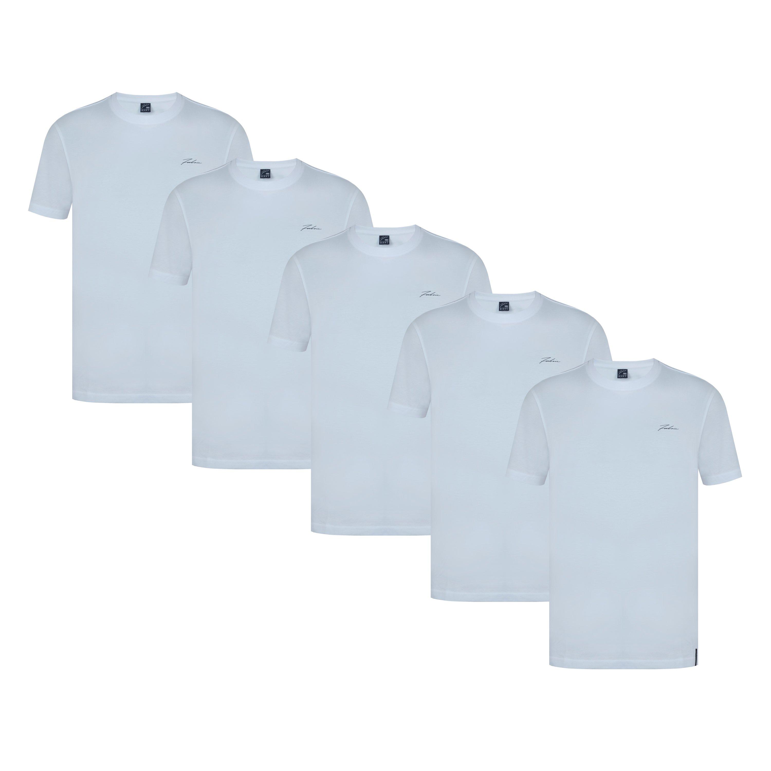 Bijela - Fabric - 5pack T-Shirts - 1
