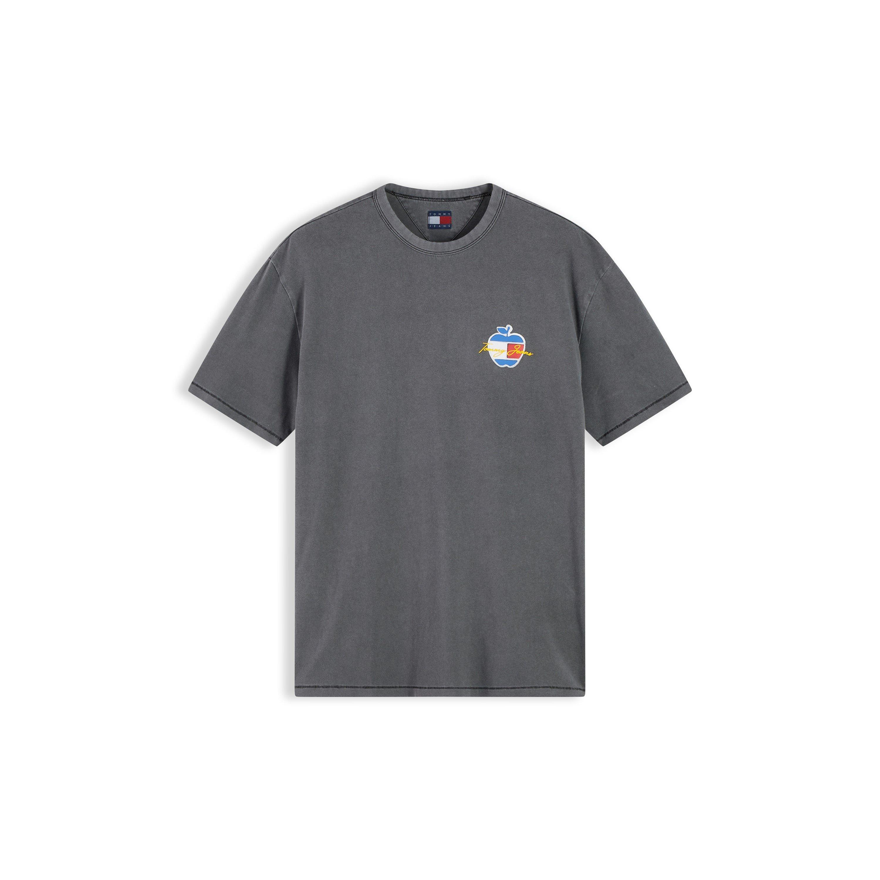 Crna - Tommy Jeans - Men's Big Apple Graphic Cotton Short-Sleeve Oversized-Fit T-Shirt
