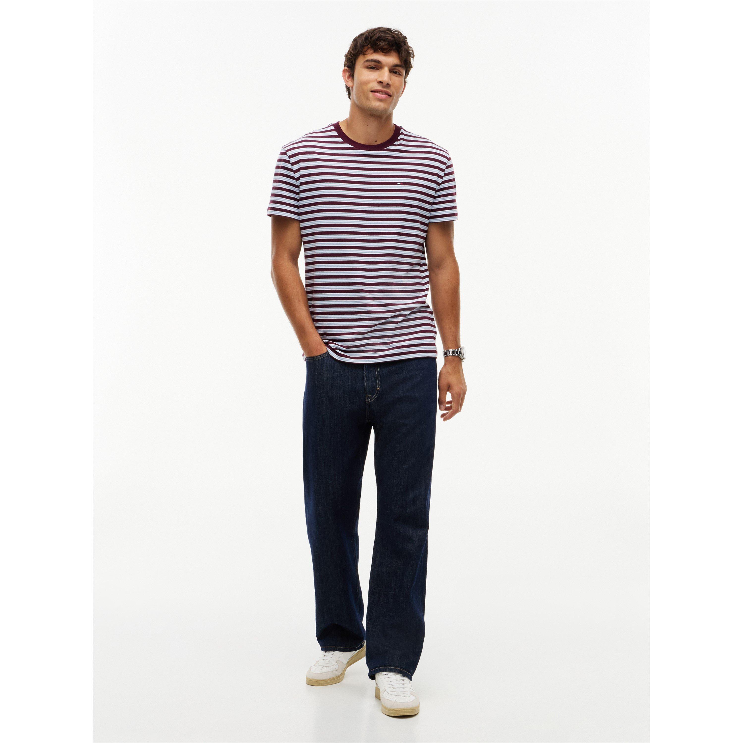 Calypso Berry - Tommy Jeans - Men's Striped Cotton Short-Sleeve T-Shirt - 3