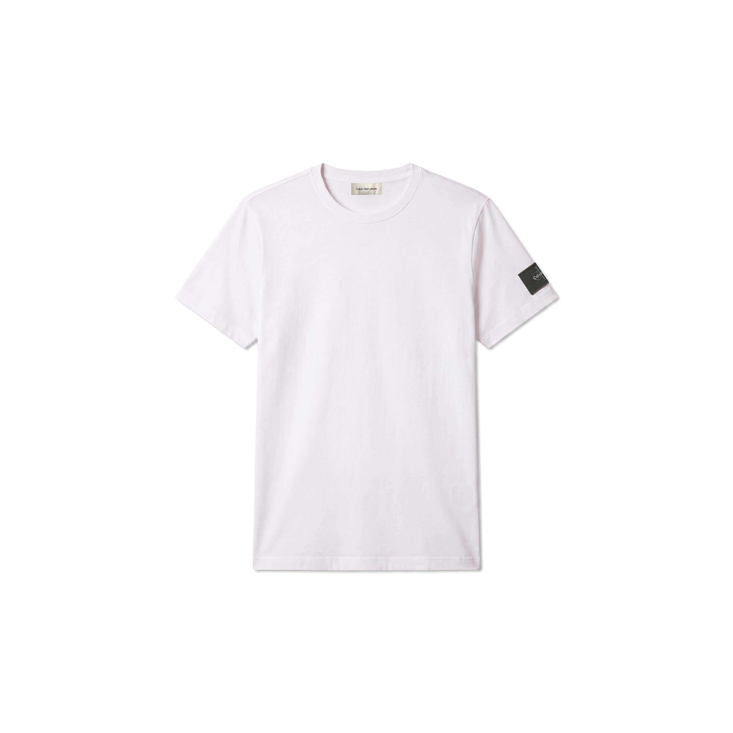 Branco YAF - Calvin Klein Jeans - Men's Badge Logo Cotton Short-Sleeve T-Shirt - 1