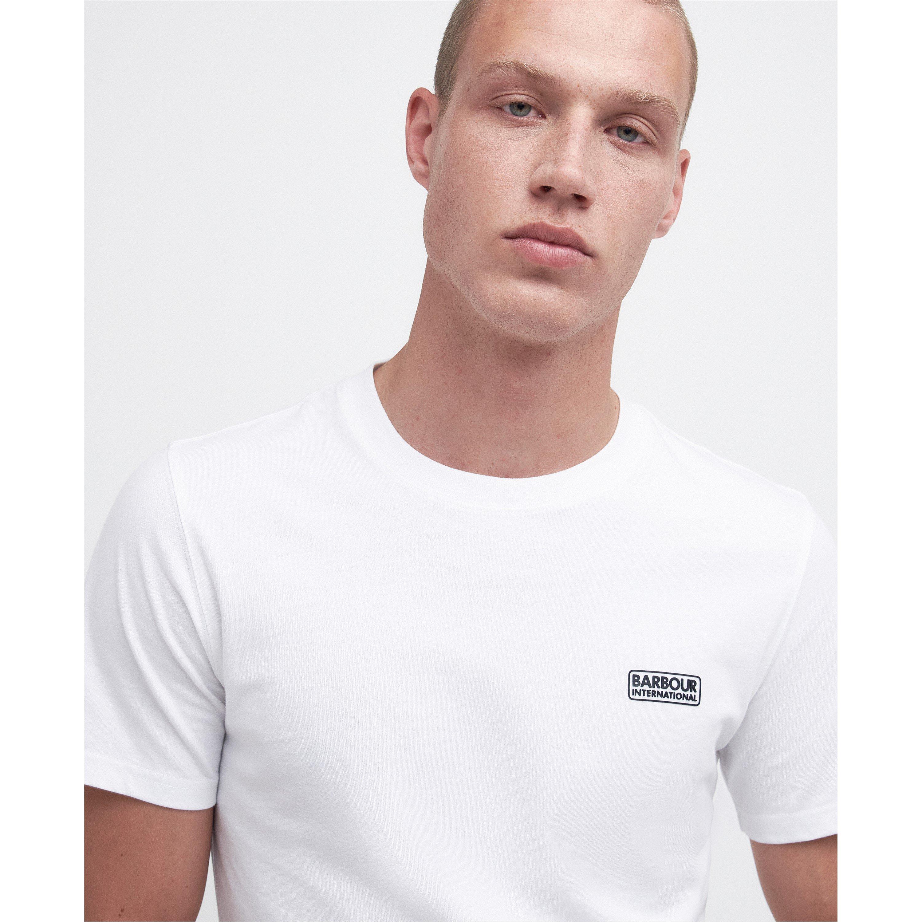 White - Barbour International - Mens Slim Fit Small Logo T-Shirt - 2