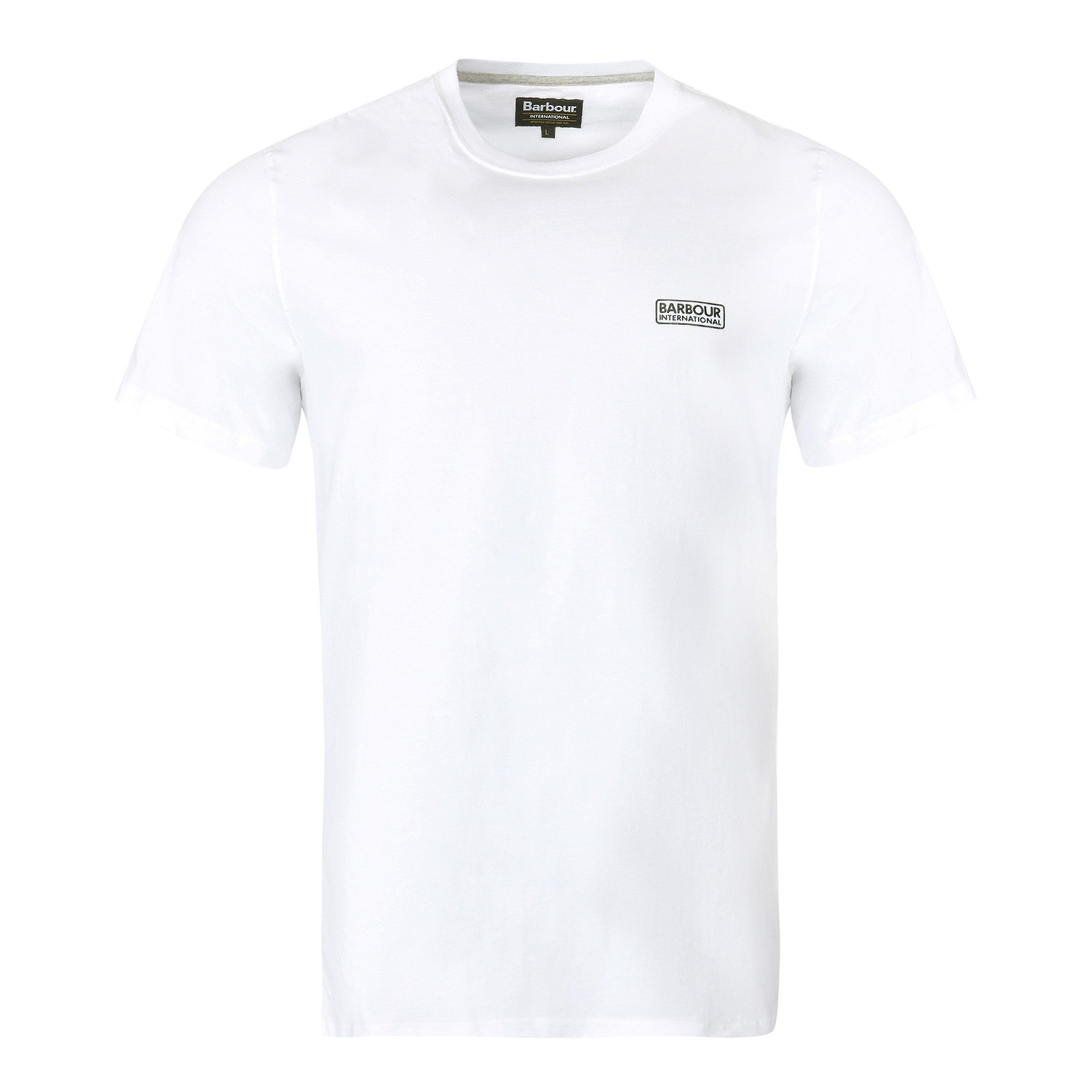 White - Barbour International - Mens Slim Fit Small Logo T-Shirt - 12