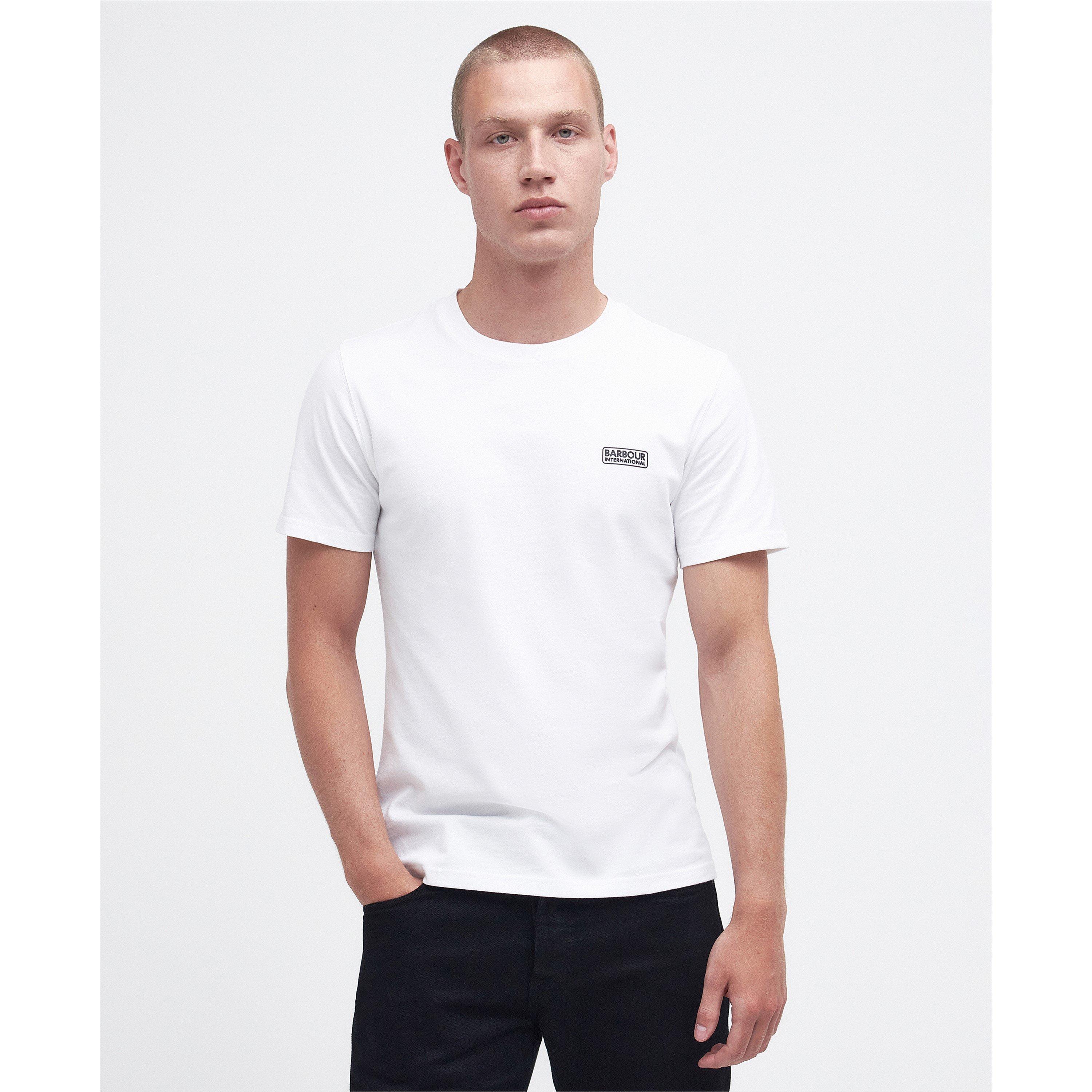 White - Barbour International - Mens Slim Fit Small Logo T-Shirt - 3