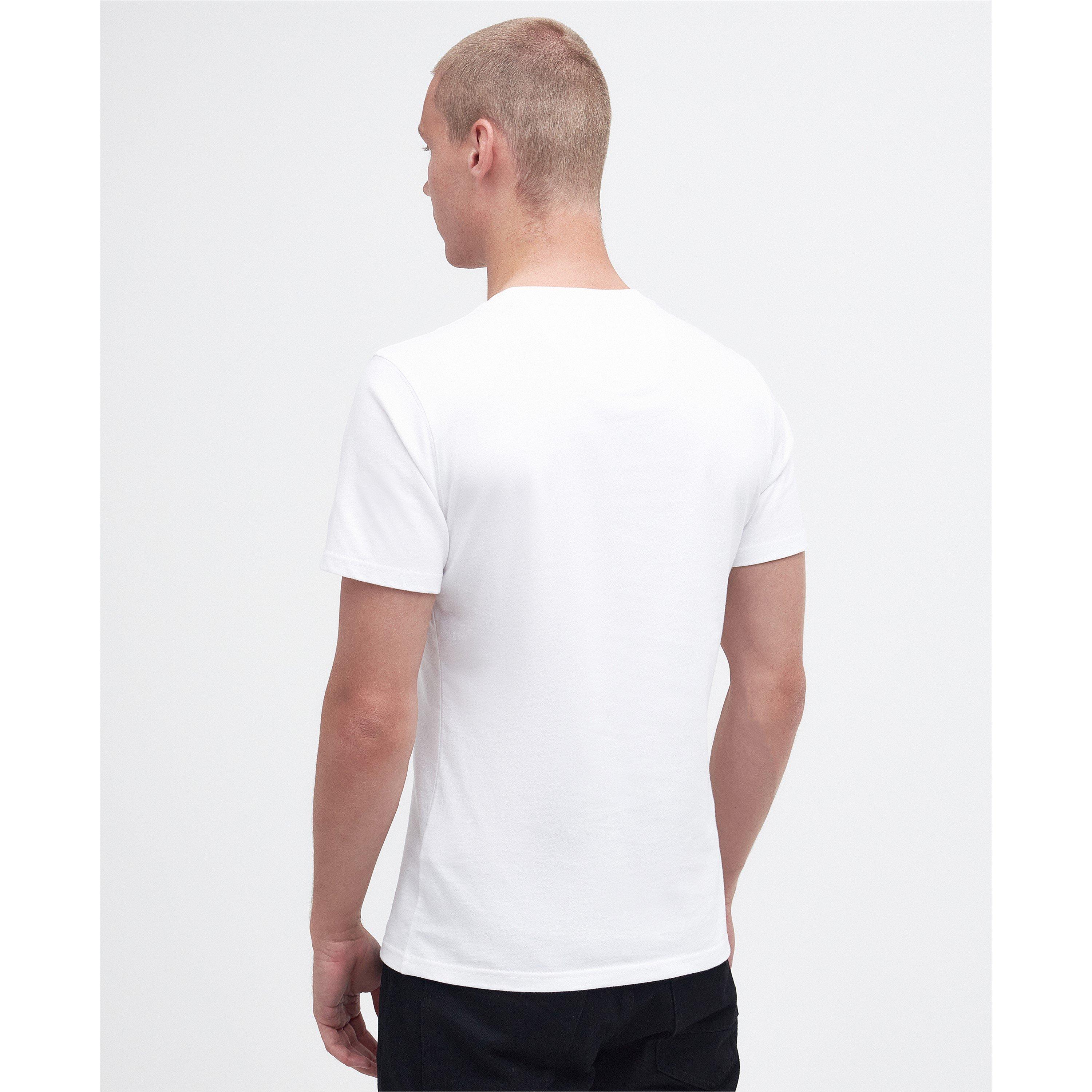 White - Barbour International - Mens Slim Fit Small Logo T-Shirt - 4