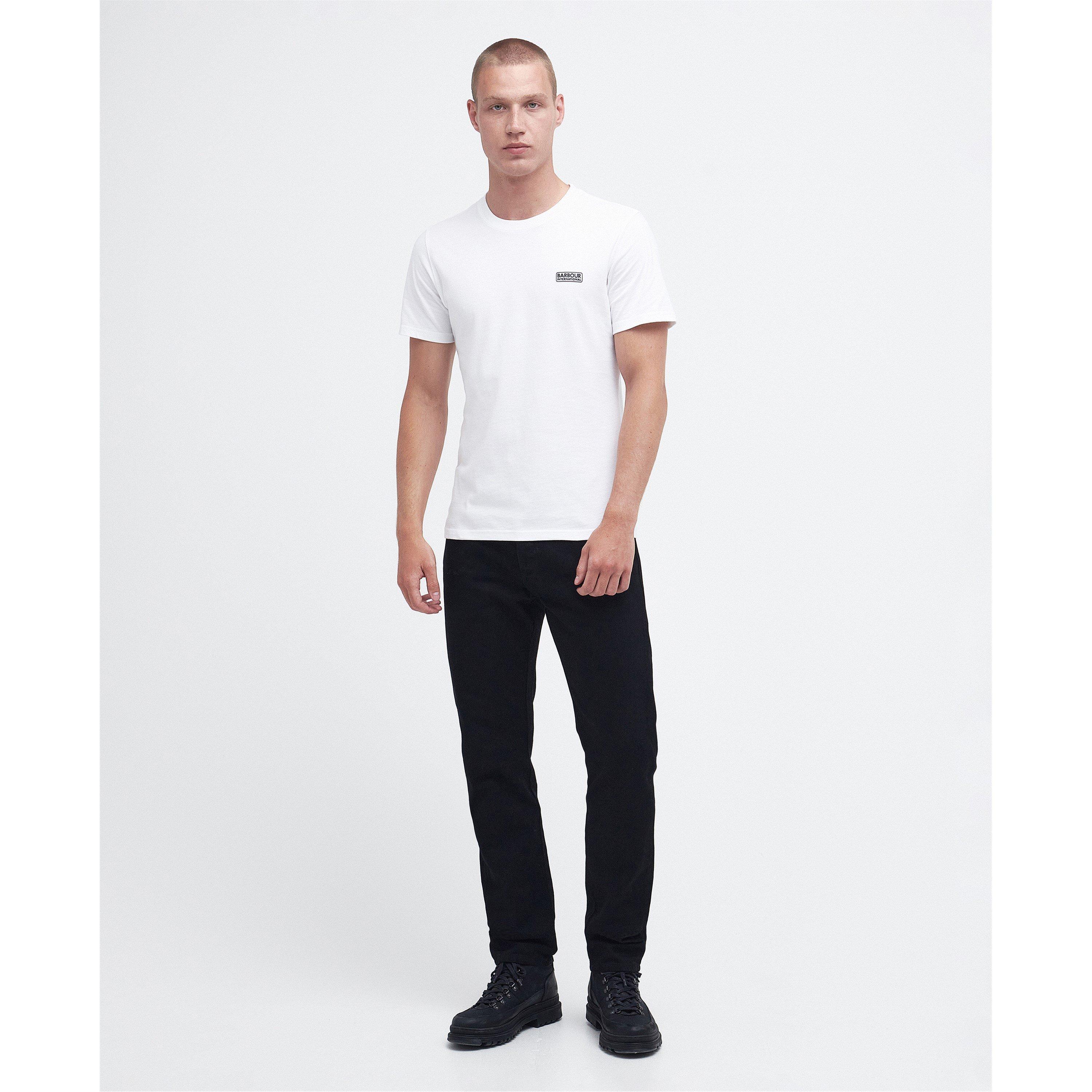 White - Barbour International - Mens Slim Fit Small Logo T-Shirt - 7