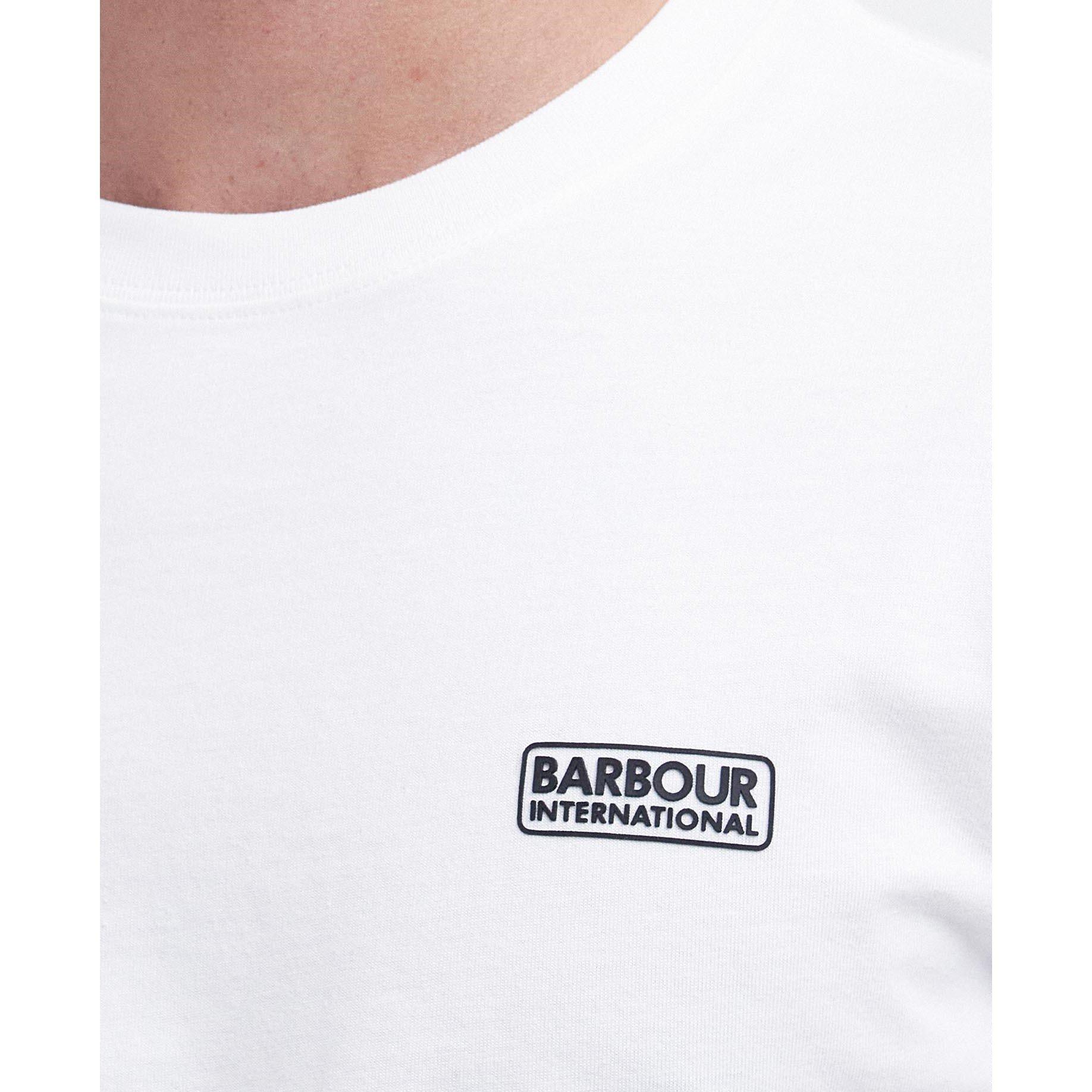 White - Barbour International - Mens Slim Fit Small Logo T-Shirt - 8
