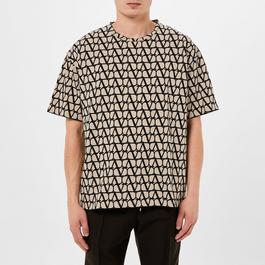 Valentino Cotton T Shirt With Toile Iconographe Print