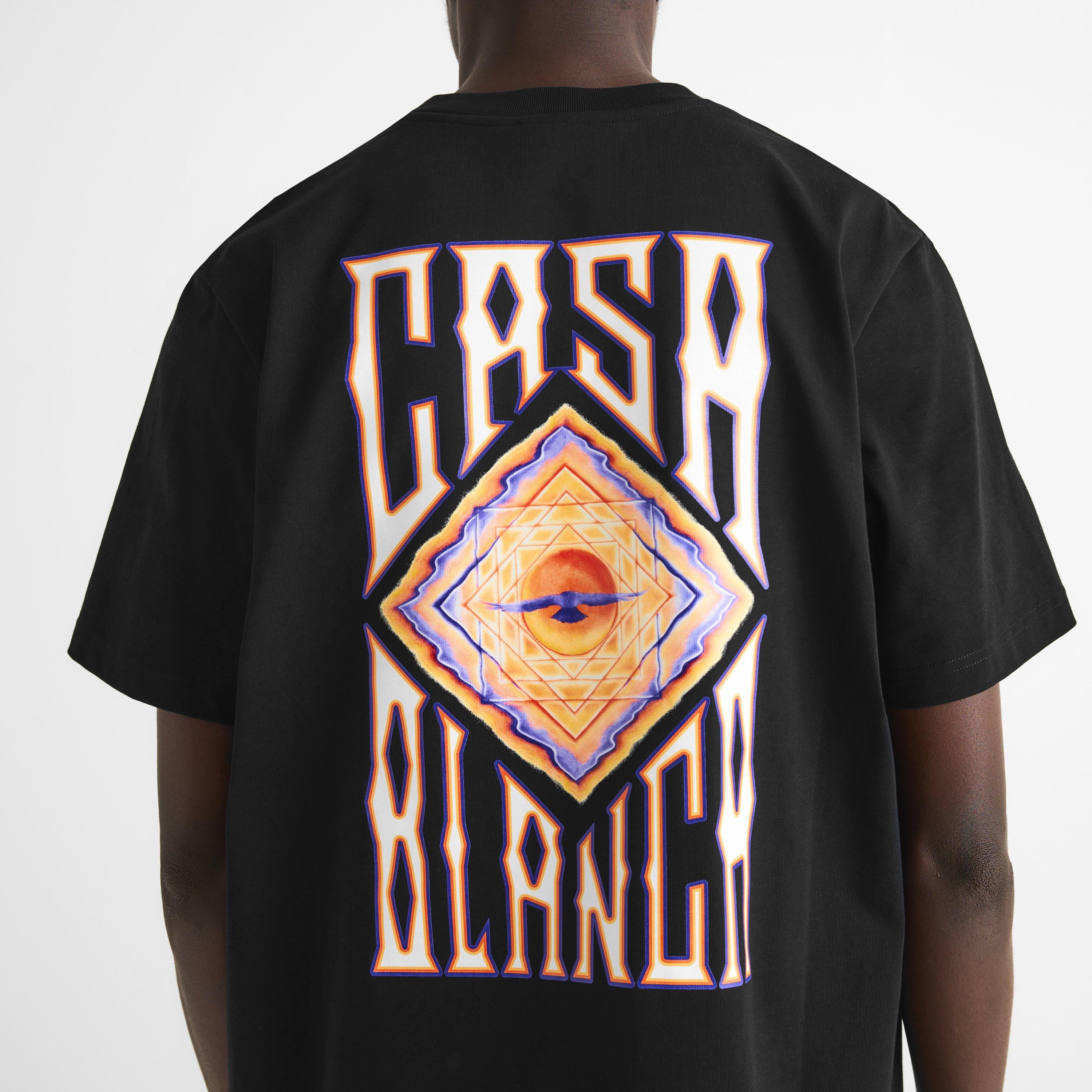 Black - Casablanca - Men's Hermons Mirage Arch Graphic Short-Sleeve Cotton T-Shirt - 5