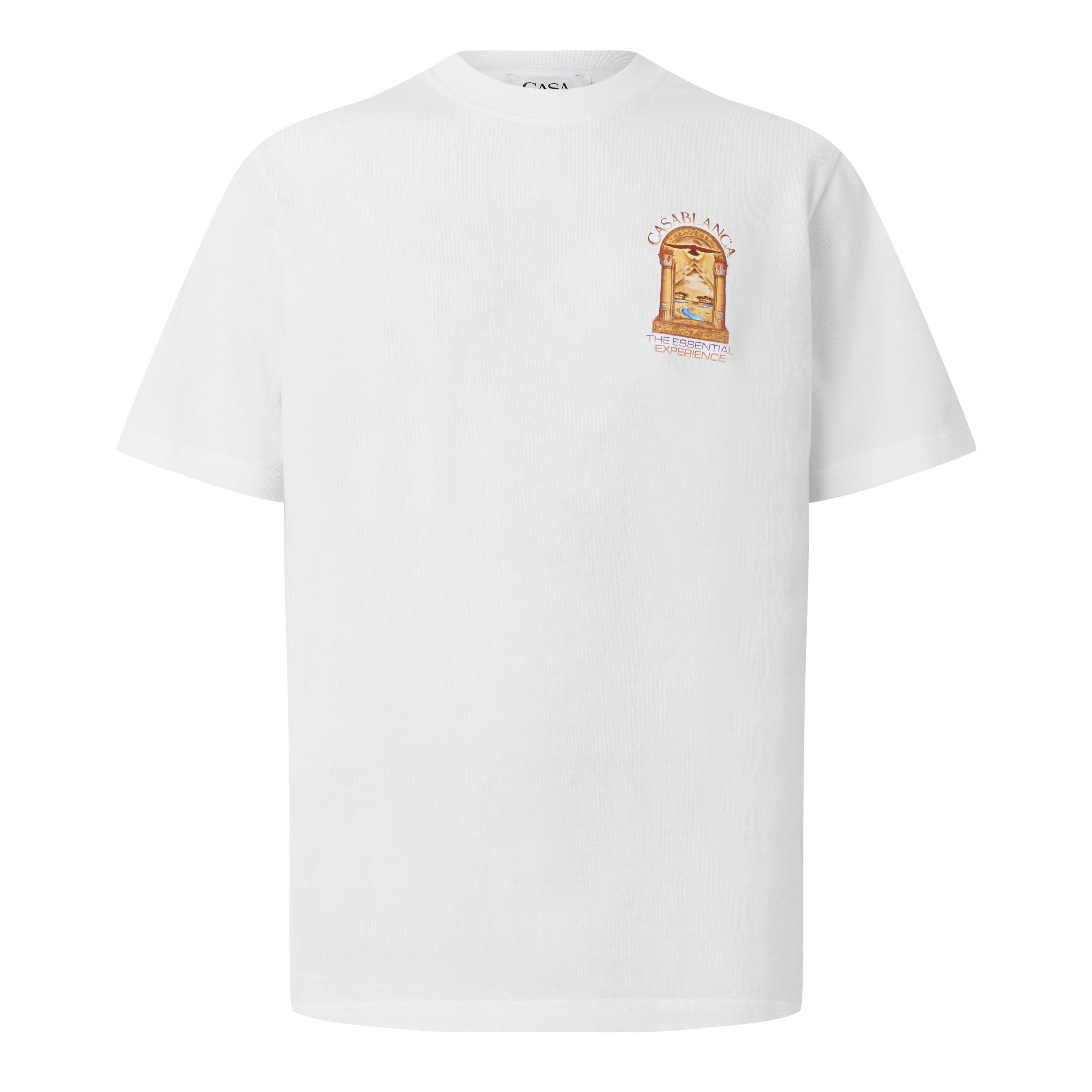 Casablanca Paris Men's White Hermons Mirage L'arche Short Sleeve T-Shirt, Size Large By - Image 4