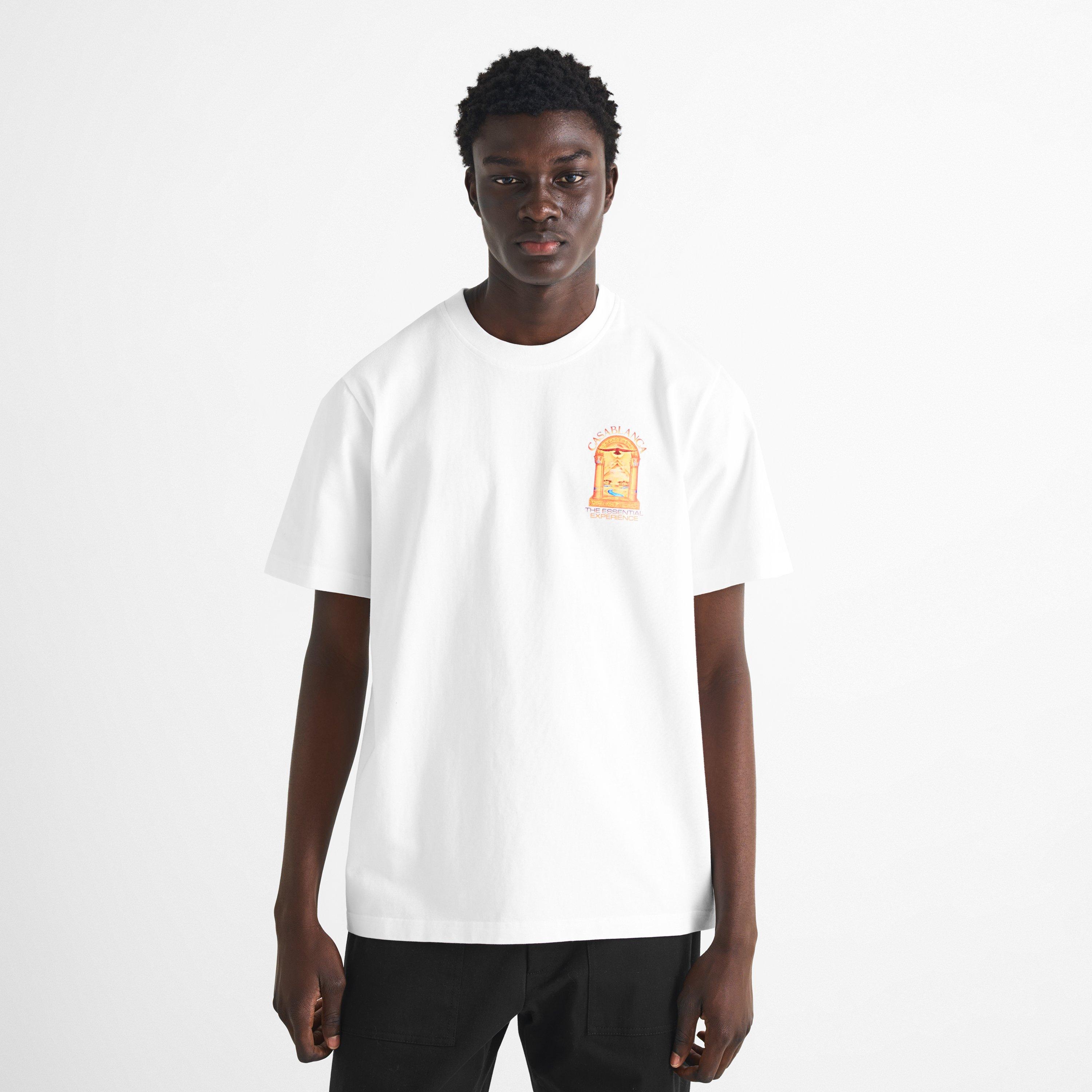Bright White - Casablanca - Men's Mirage Arch Cotton Short-Sleeve Graphic T-Shirt - 3