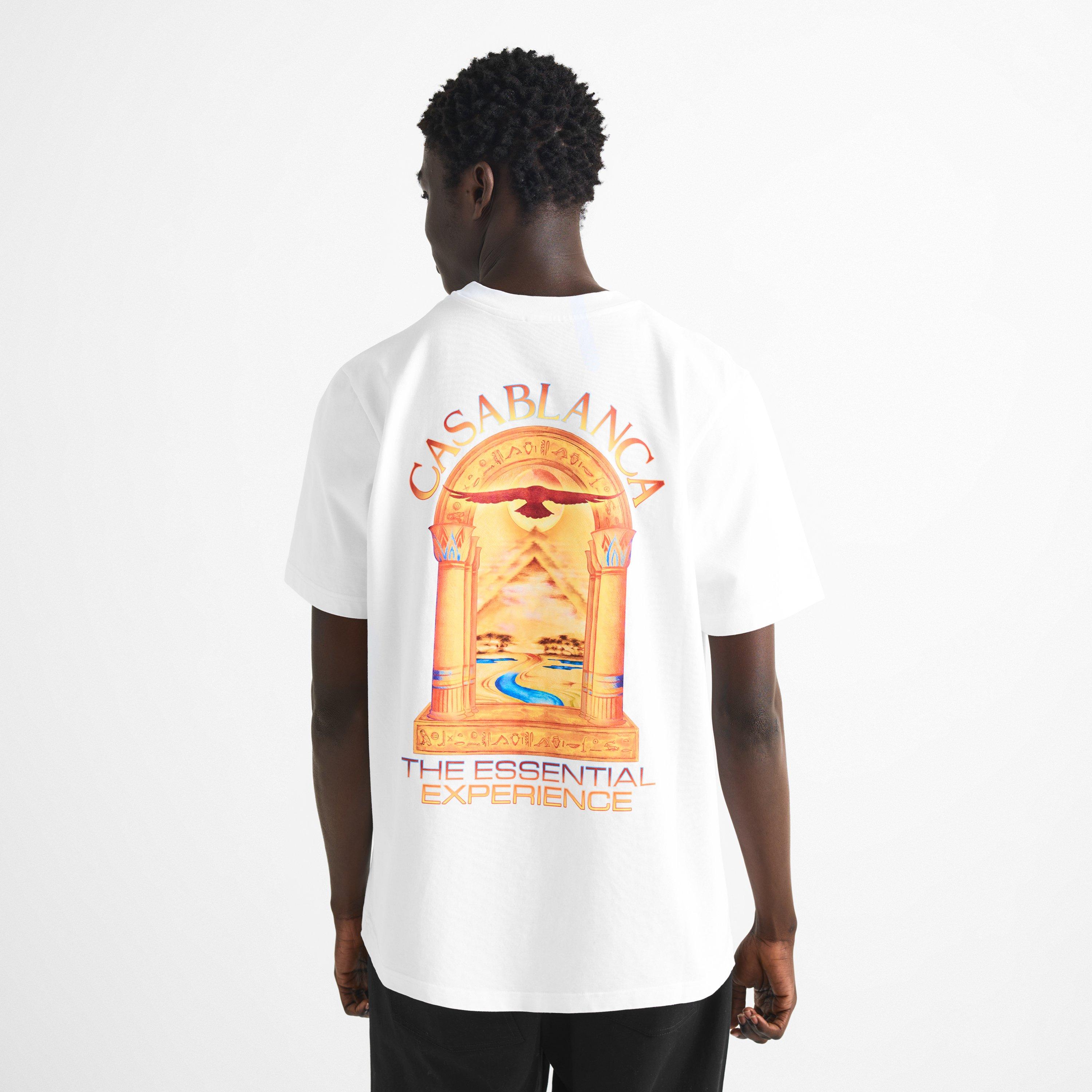 Bright White - Casablanca - Men's Mirage Arch Cotton Short-Sleeve Graphic T-Shirt - 4