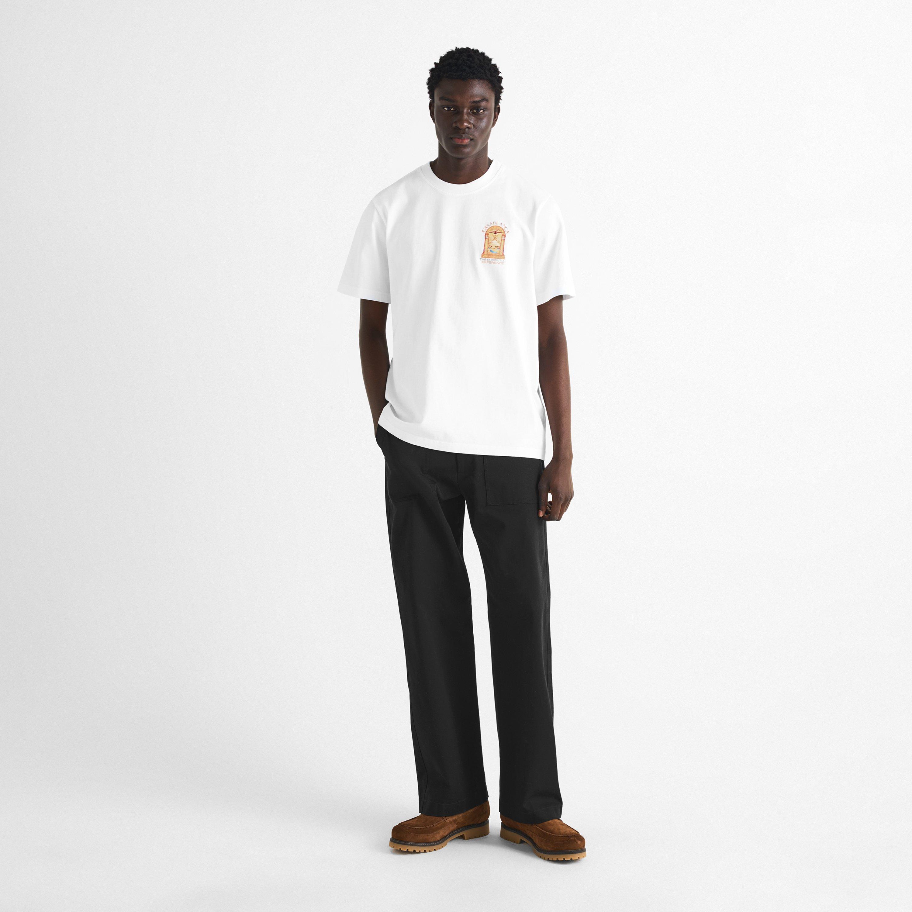 Bright White - Casablanca - Men's Mirage Arch Cotton Short-Sleeve Graphic T-Shirt - 6