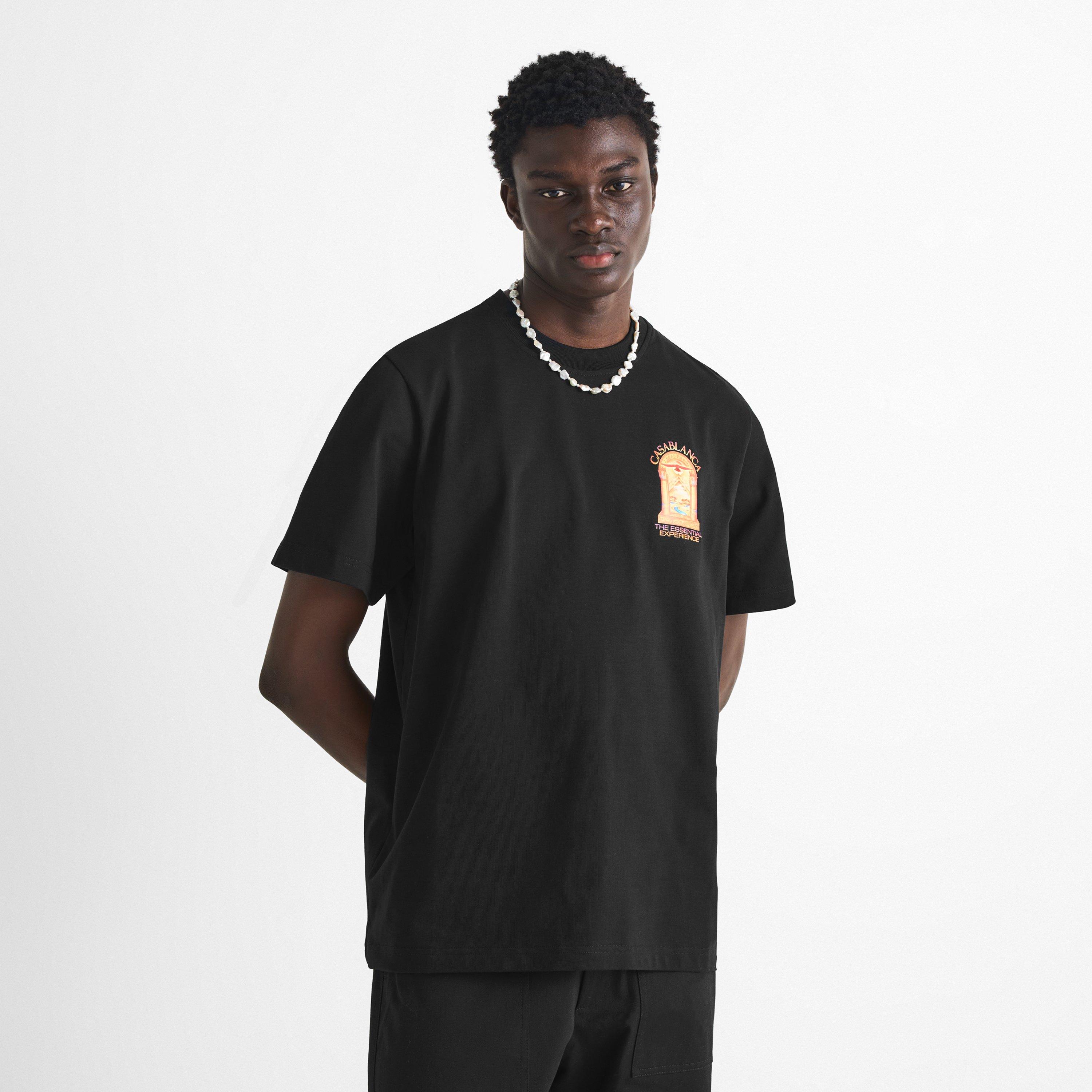 Black - Casablanca - Men's Mirage Arch Cotton Short-Sleeve Graphic T-Shirt - 3