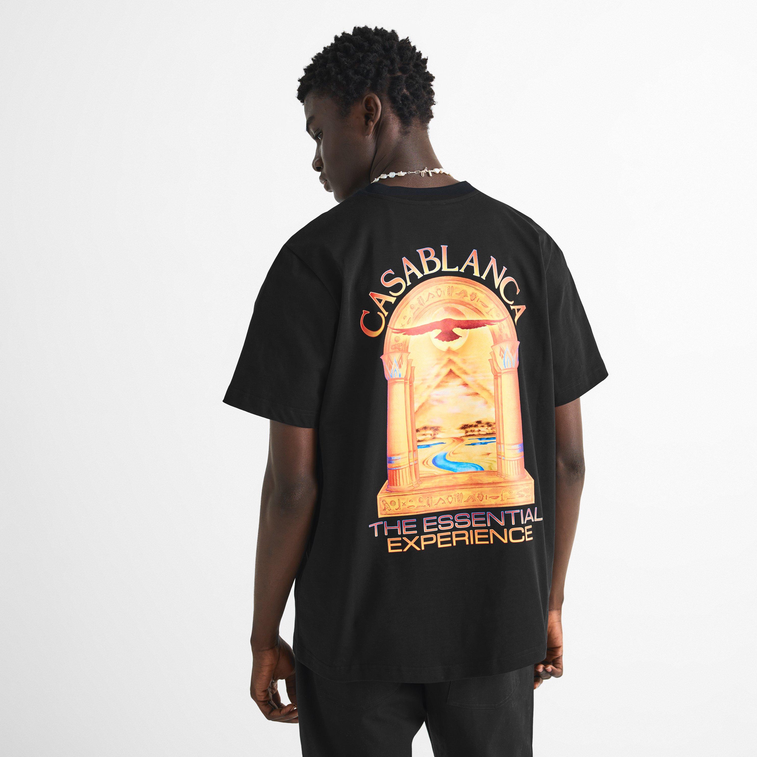Black - Casablanca - Men's Mirage Arch Cotton Short-Sleeve Graphic T-Shirt - 4