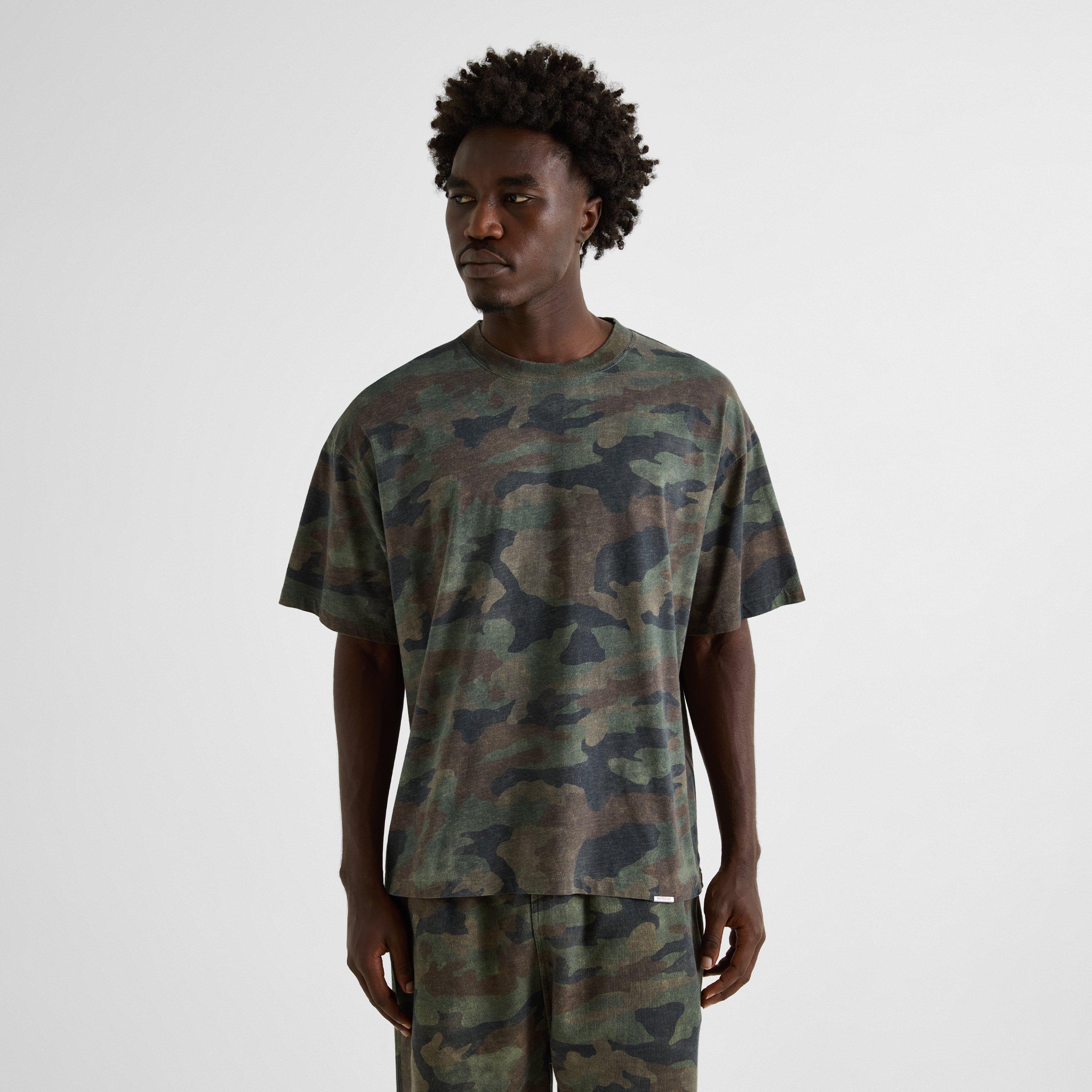 Flame Camo - Represent - Men's Initial Boxy Cotton Oversized-Fit T-Shirt - 3