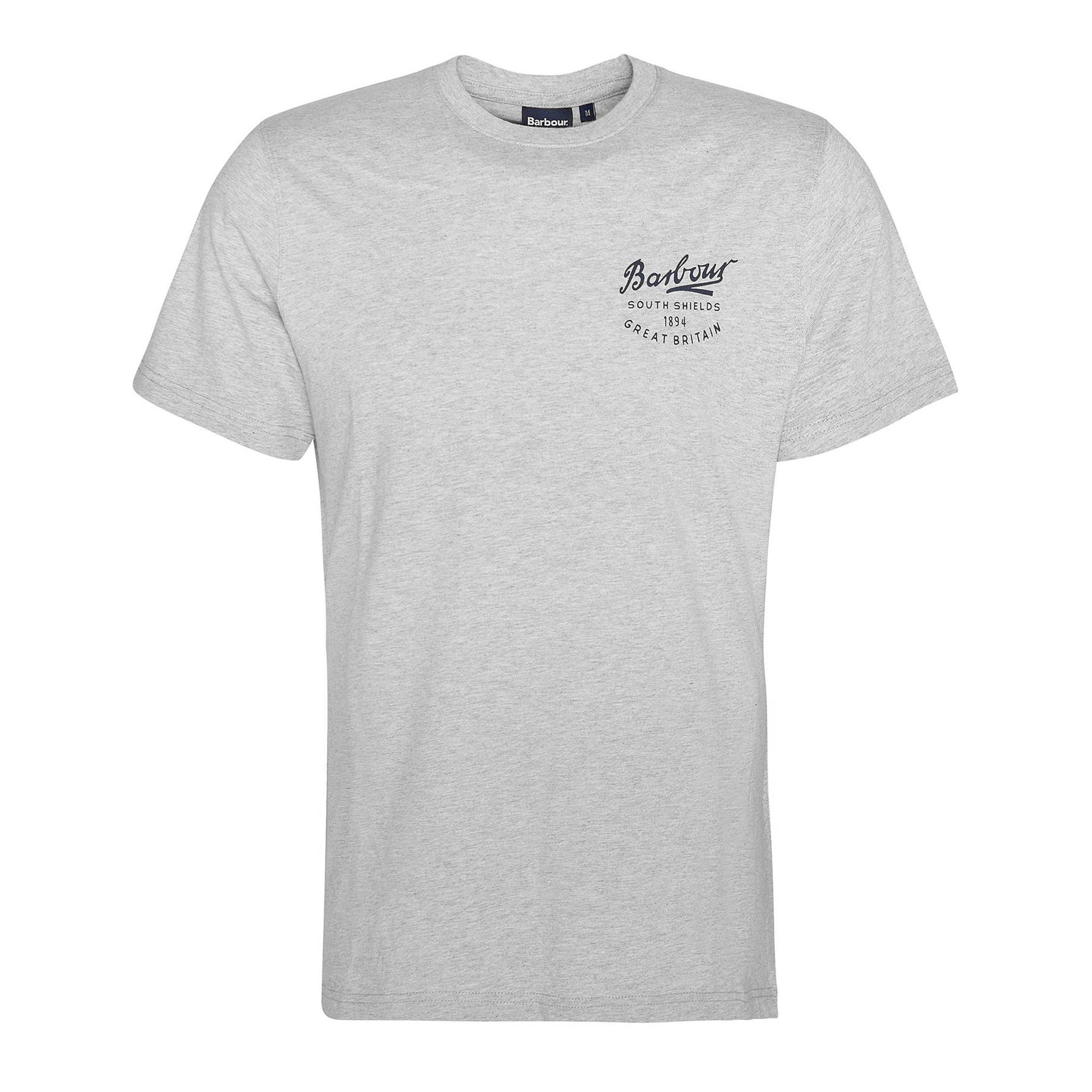 Grey Marl GY52 - Barbour - Script Graphic T-Shirt - 1