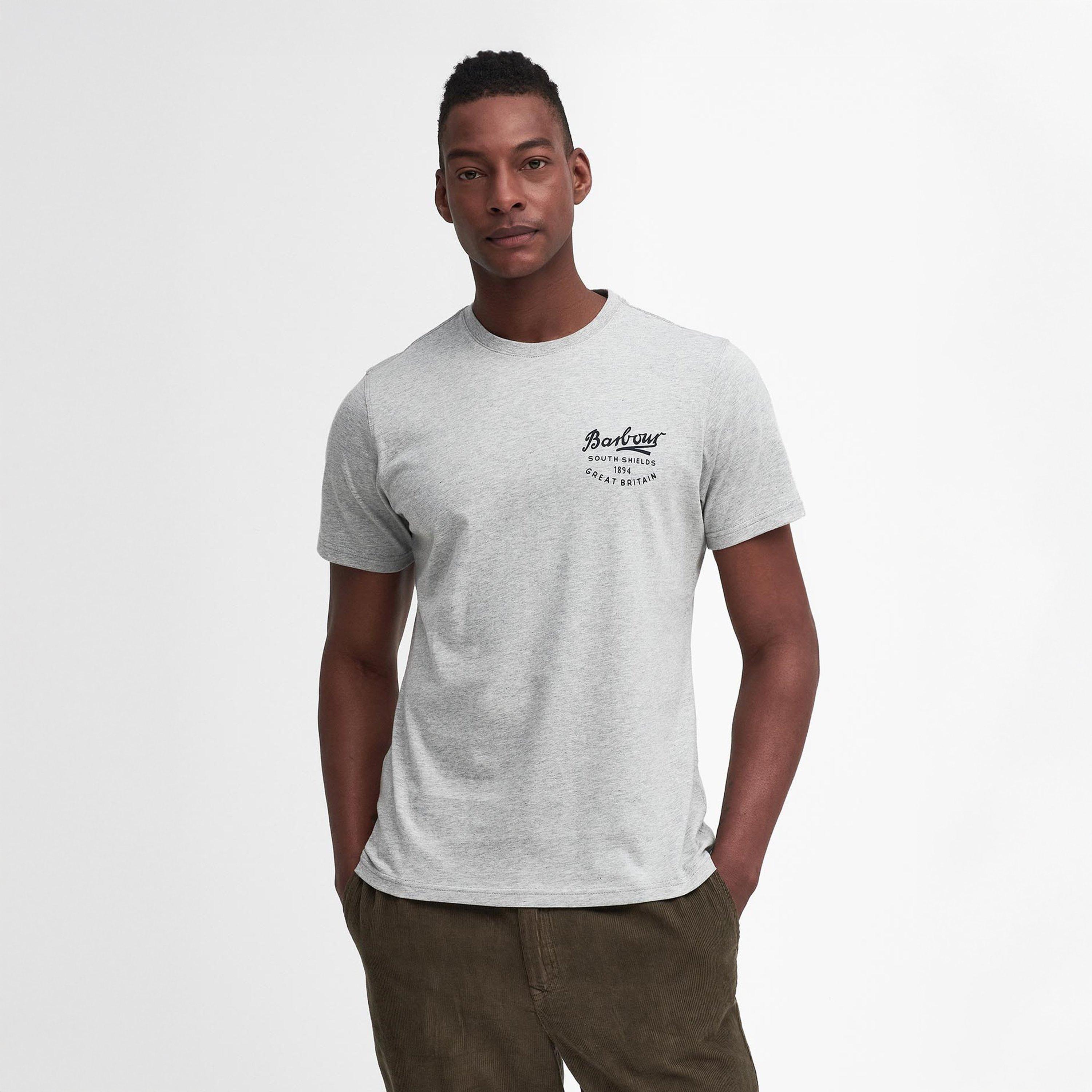 Grey Marl GY52 - Barbour - Script Graphic T-Shirt - 2