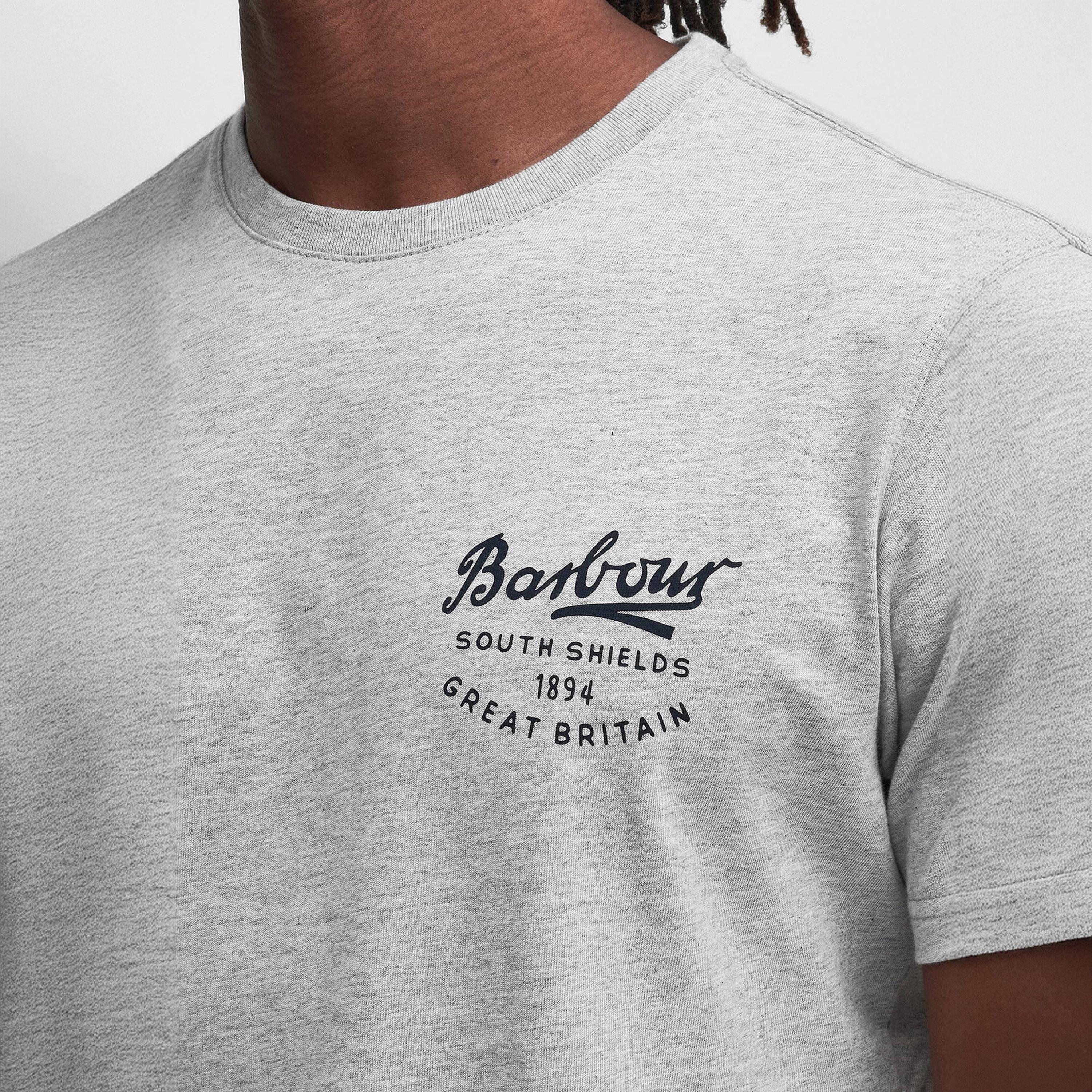 Grey Marl GY52 - Barbour - Script Graphic T-Shirt - 5