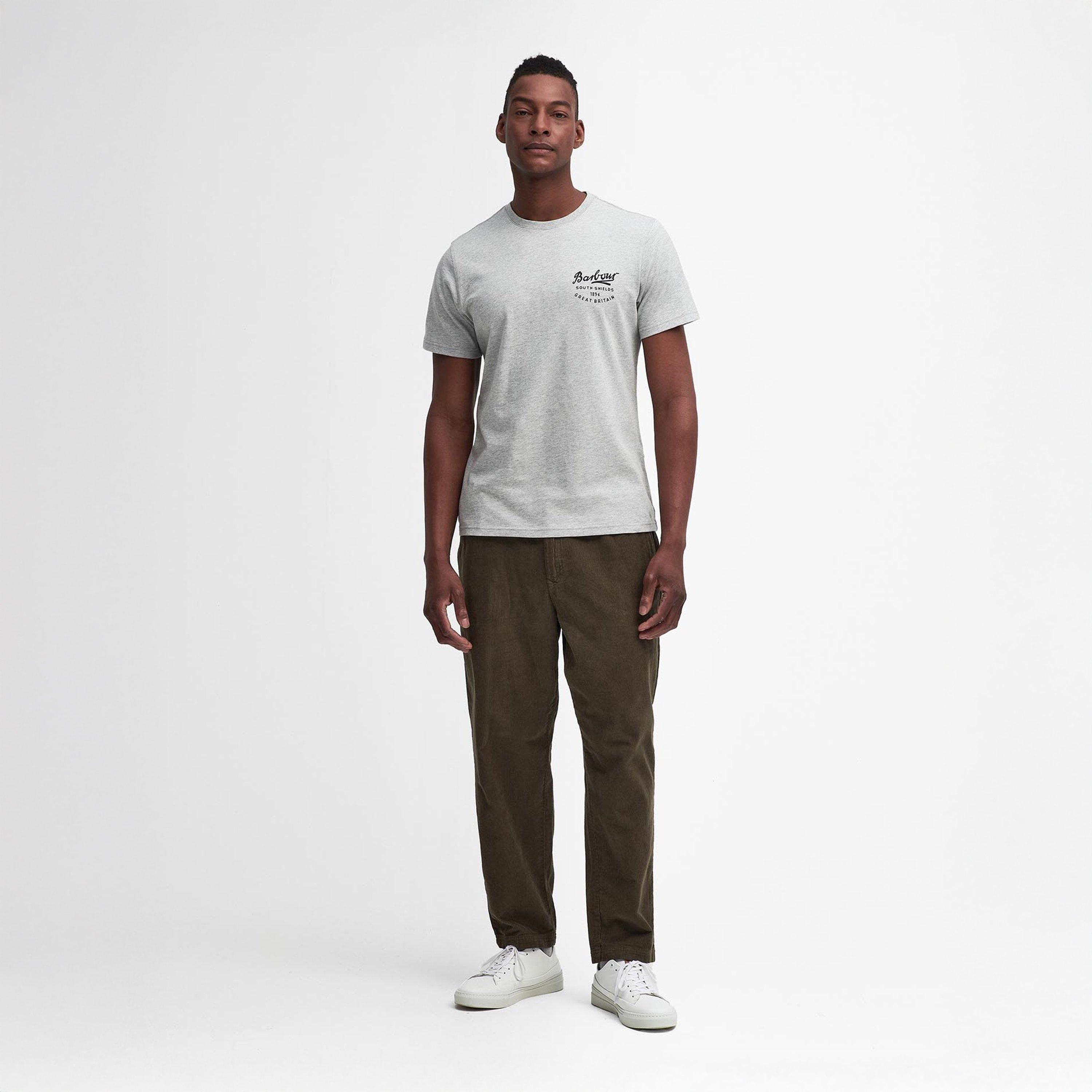 Grey Marl GY52 - Barbour - Script Graphic T-Shirt - 6